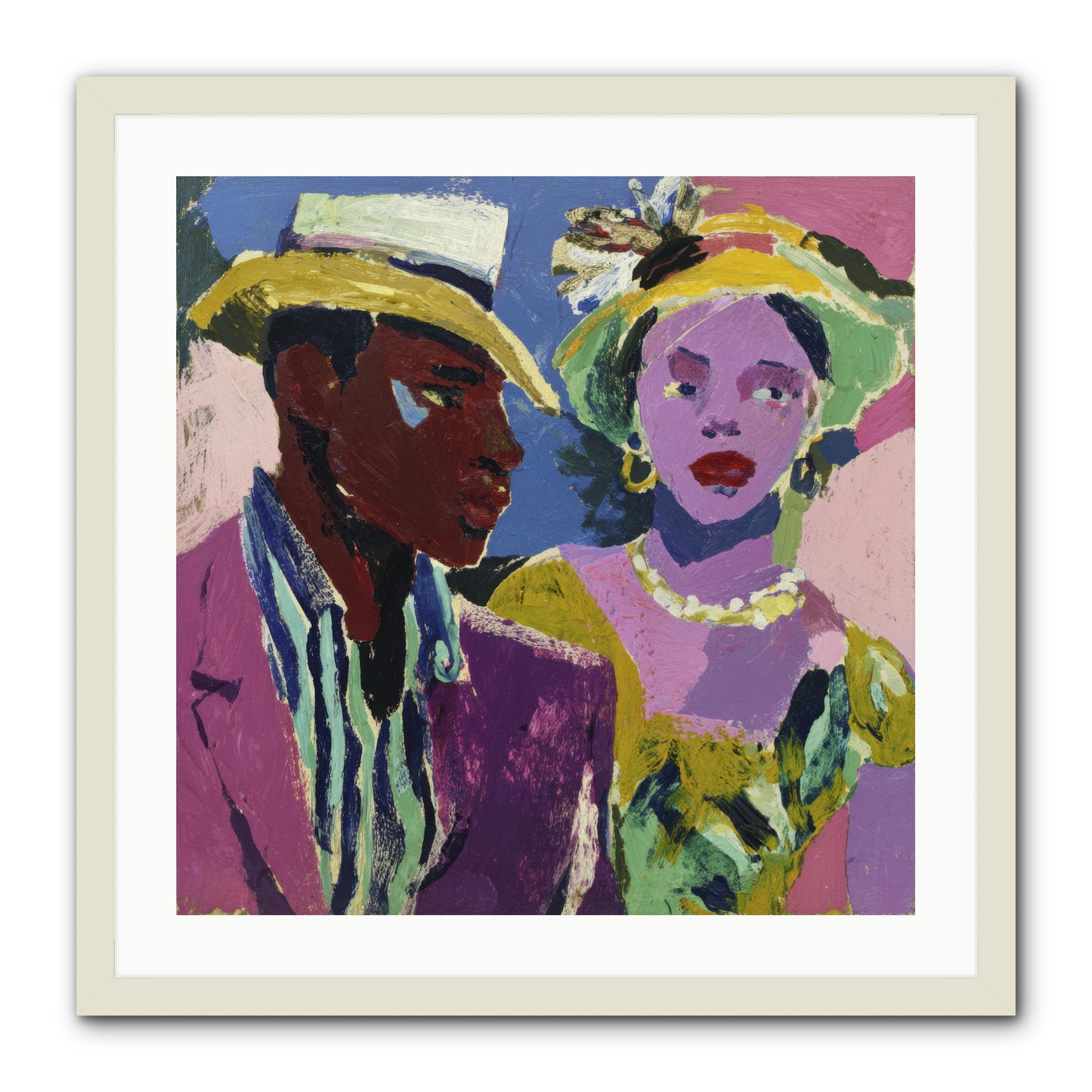 The Woman Who Bloomed -- Framed Print - White 24x24
