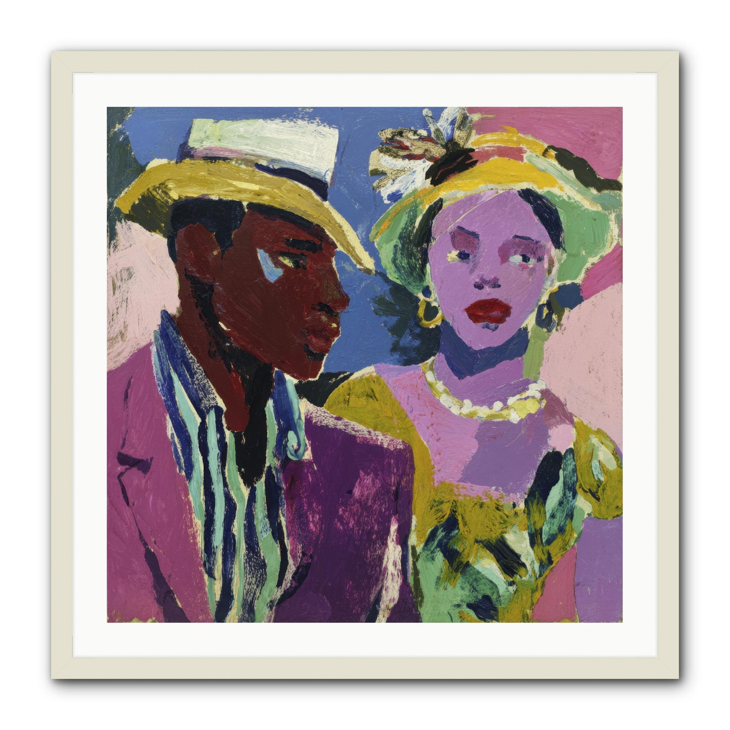 The Woman Who Bloomed -- Framed Print - White 30x30