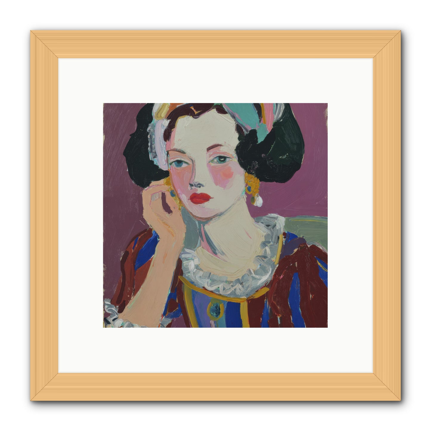 The Woman Who Chose -- Framed Print - Natural 10x10