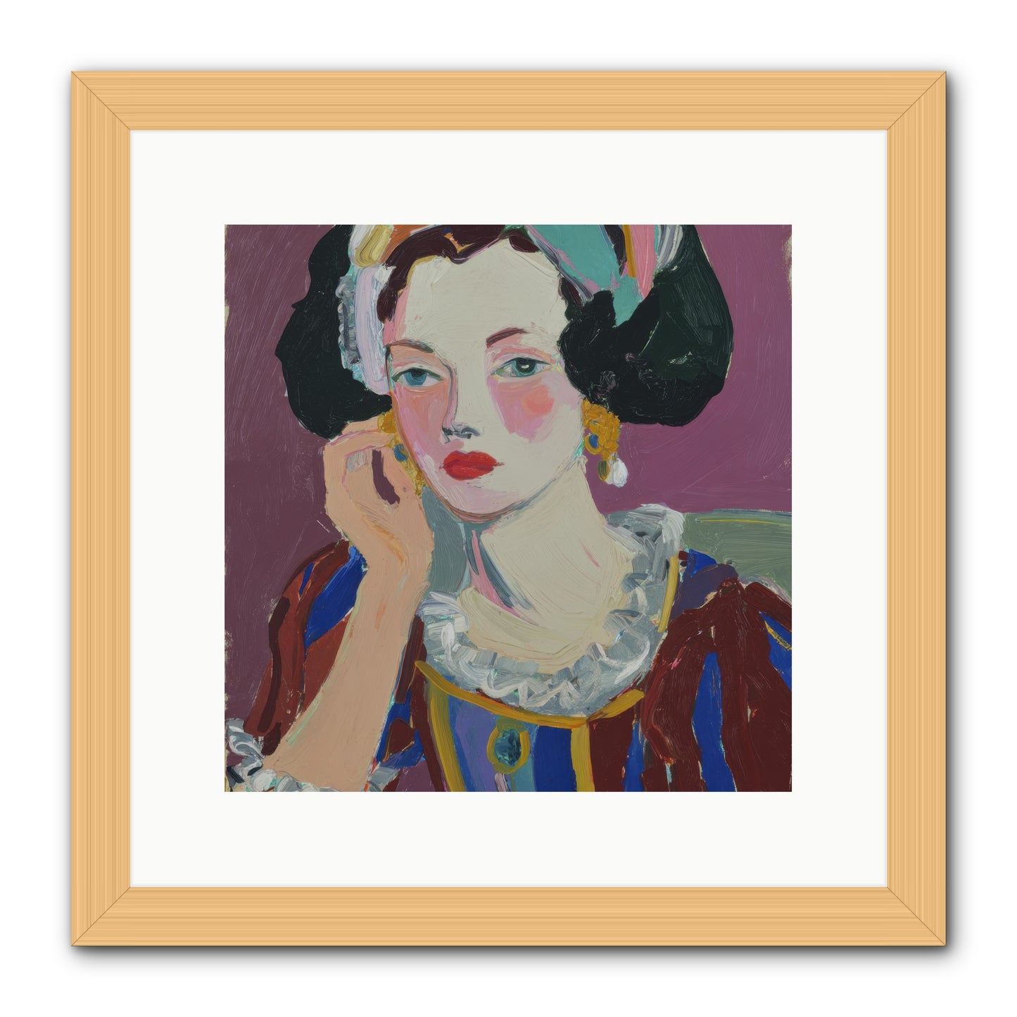 The Woman Who Chose -- Framed Print - Natural 12x12