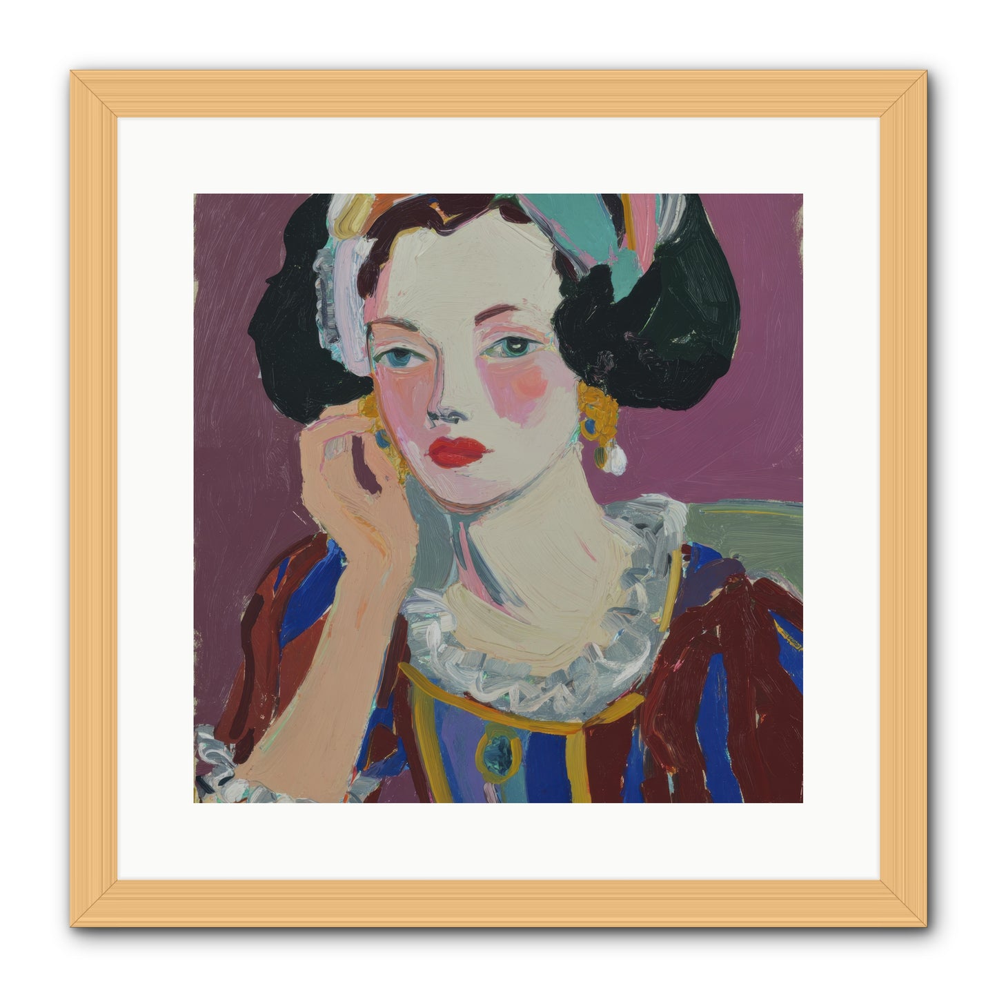The Woman Who Chose -- Framed Print - Natural 16x16