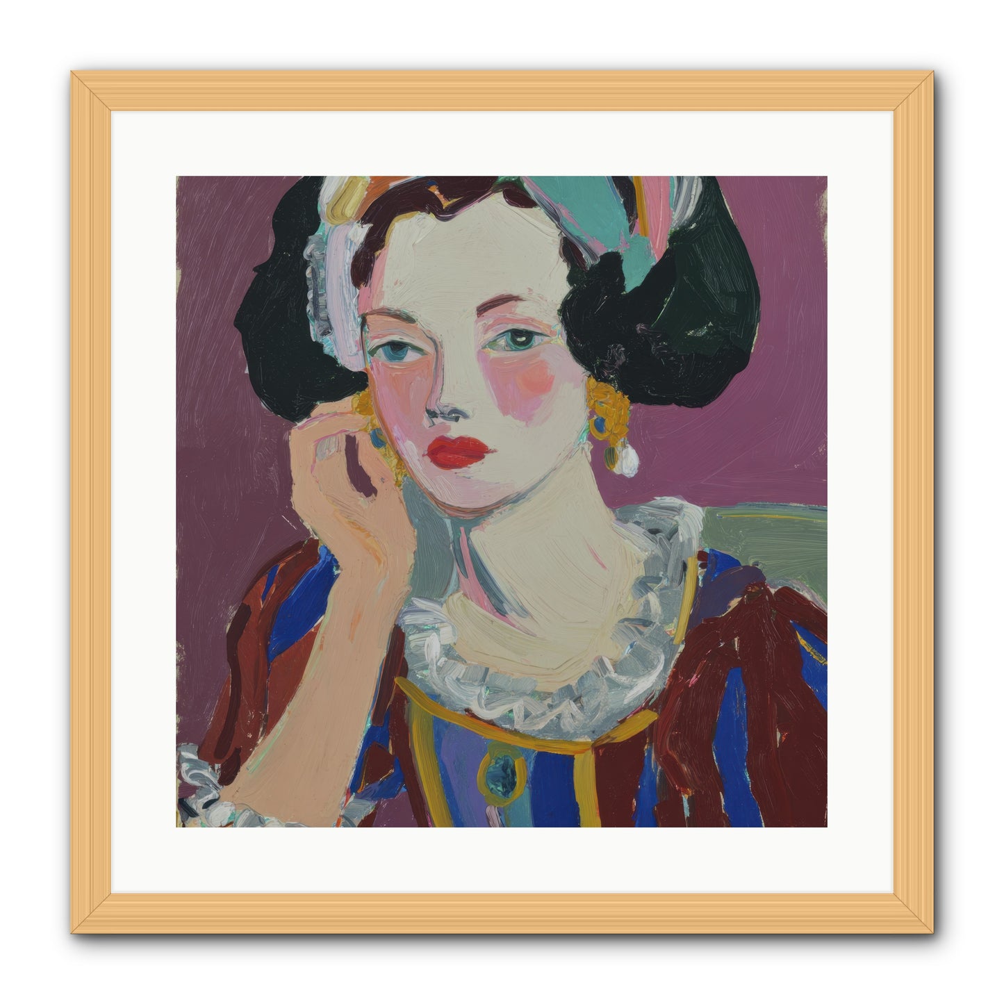 The Woman Who Chose -- Framed Print - Natural 20x20