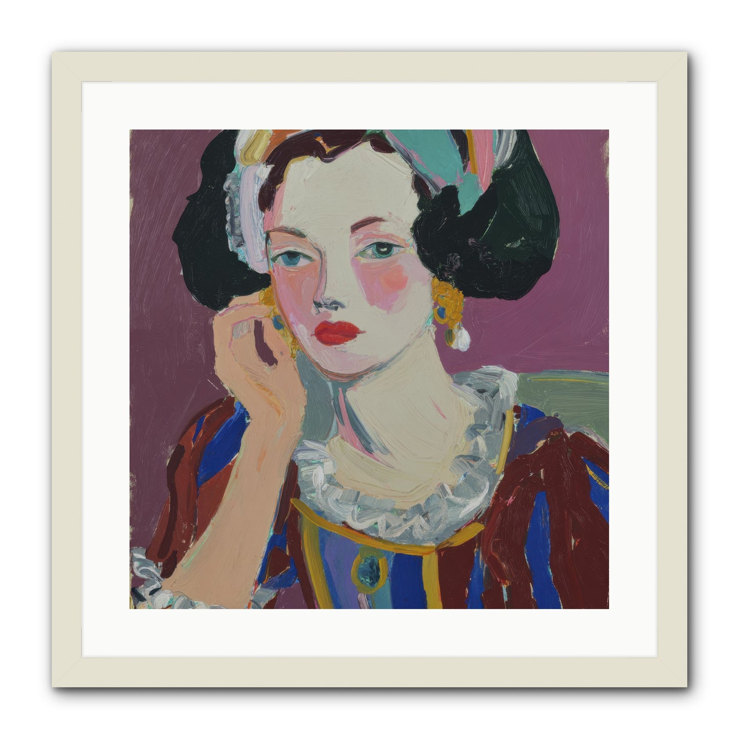 The Woman Who Chose -- Framed Print - White 20x20