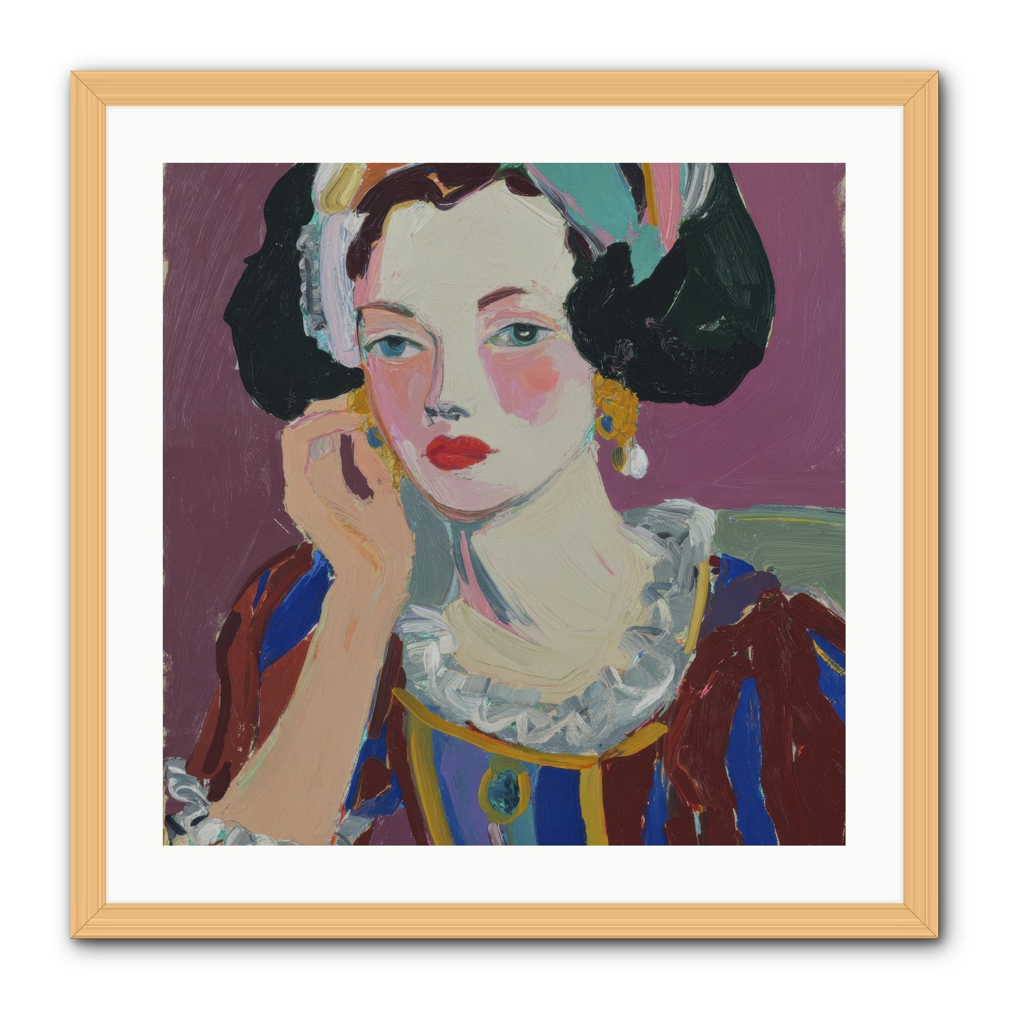 The Woman Who Chose -- Framed Print - Natural 24x24
