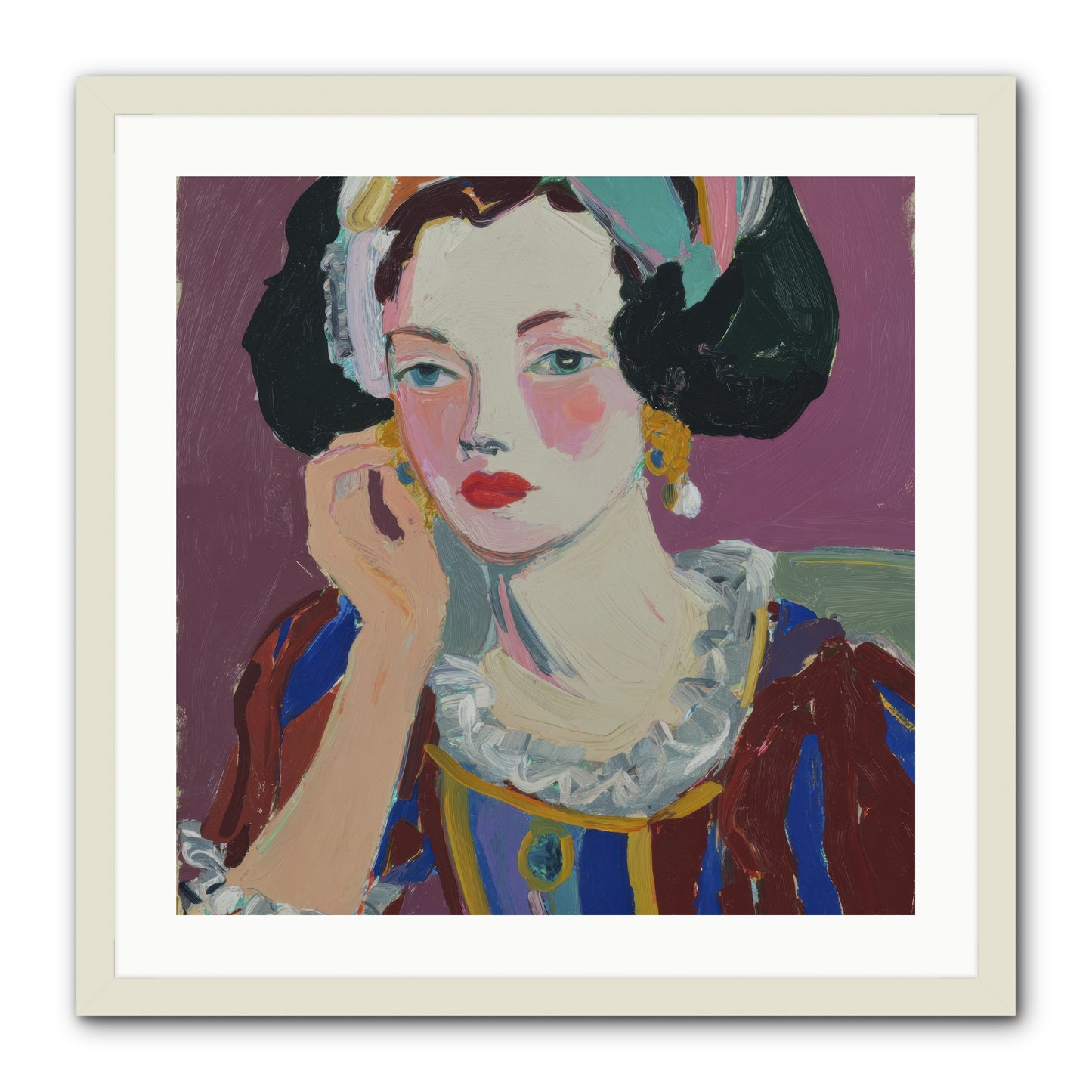 The Woman Who Chose -- Framed Print - White 24x24