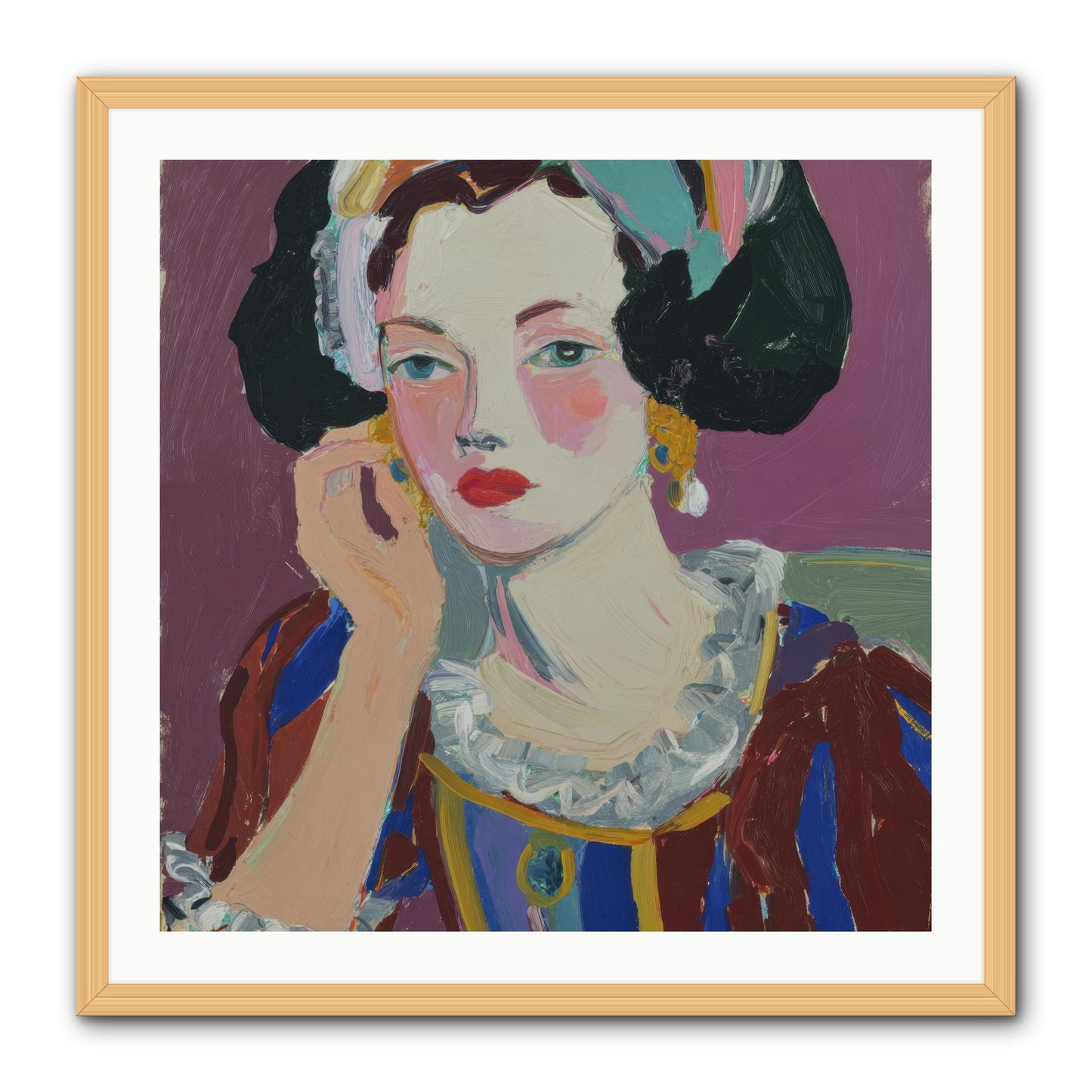 The Woman Who Chose -- Framed Print - Natural 30x30
