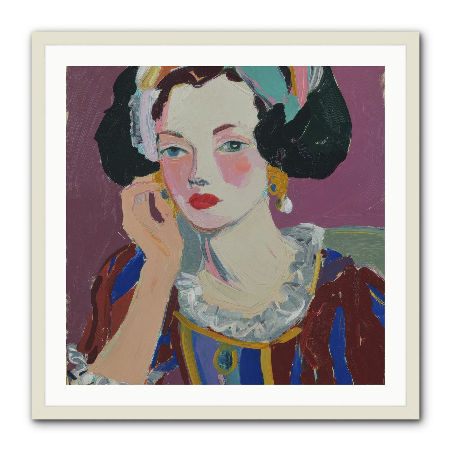 The Woman Who Chose -- Framed Print - White 30x30