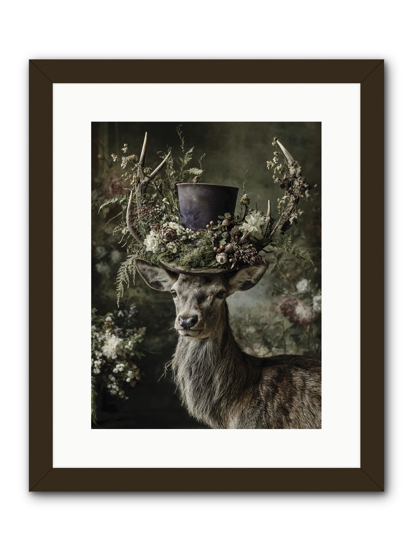 The Woodland Deity -- Framed Print - Black 12x16