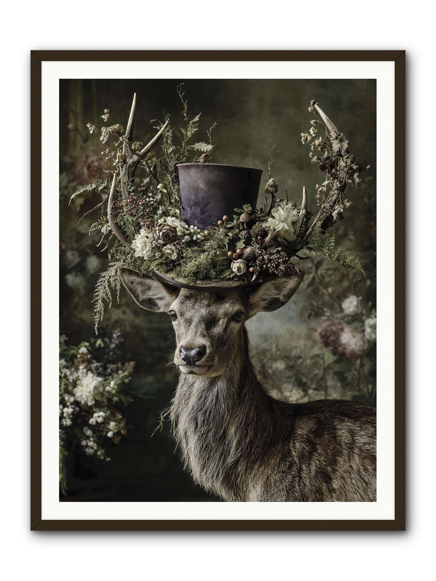 The Woodland Deity -- Framed Print - Black 36x48