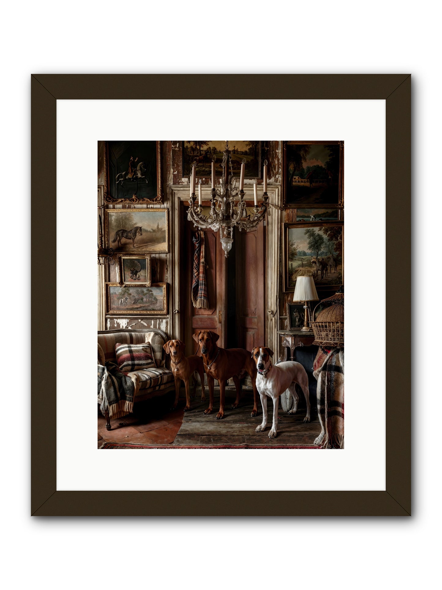 The Woofington Society -- Framed Print - Black 12x15