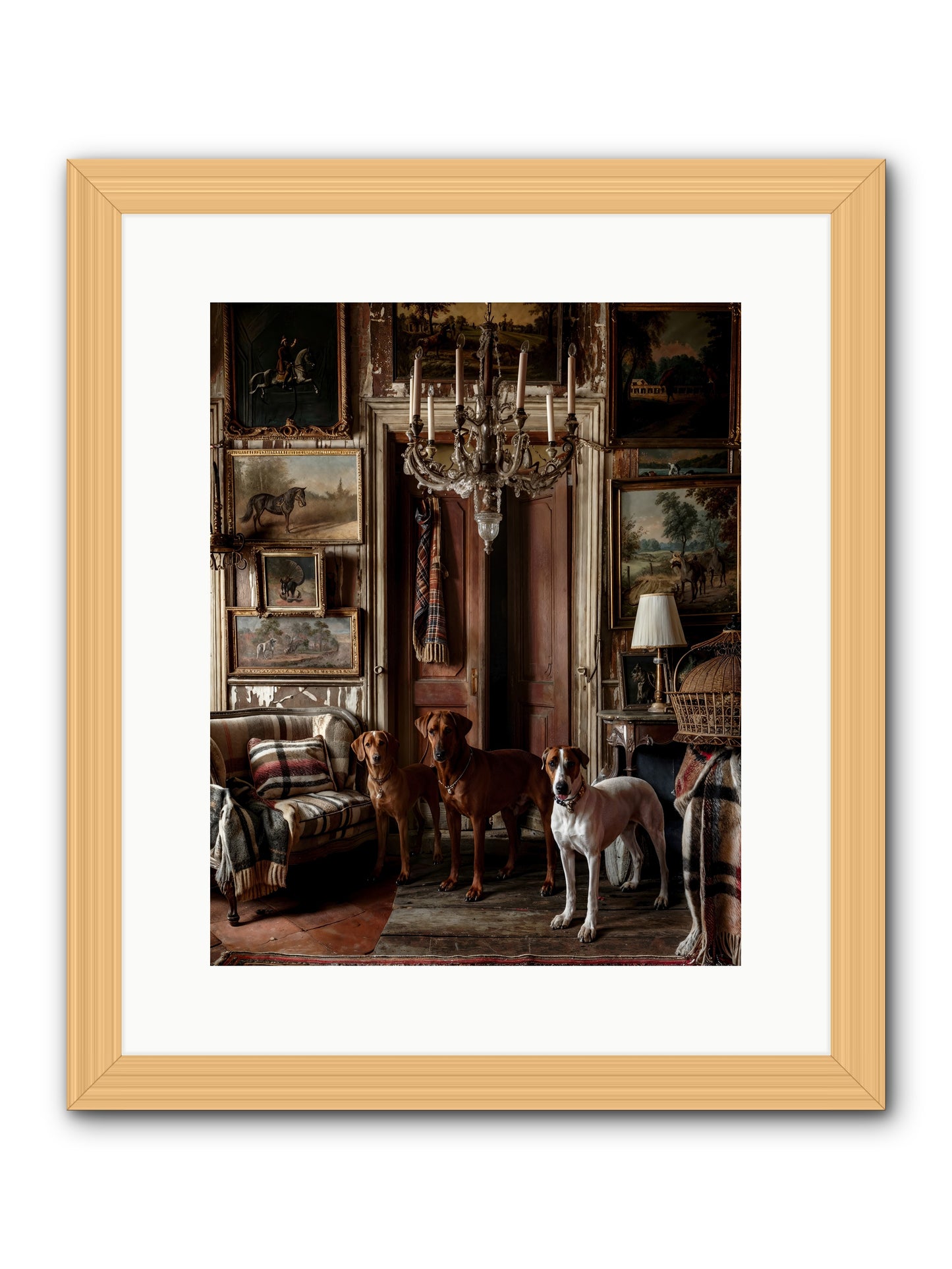 The Woofington Society -- Framed Print - Natural 12x15