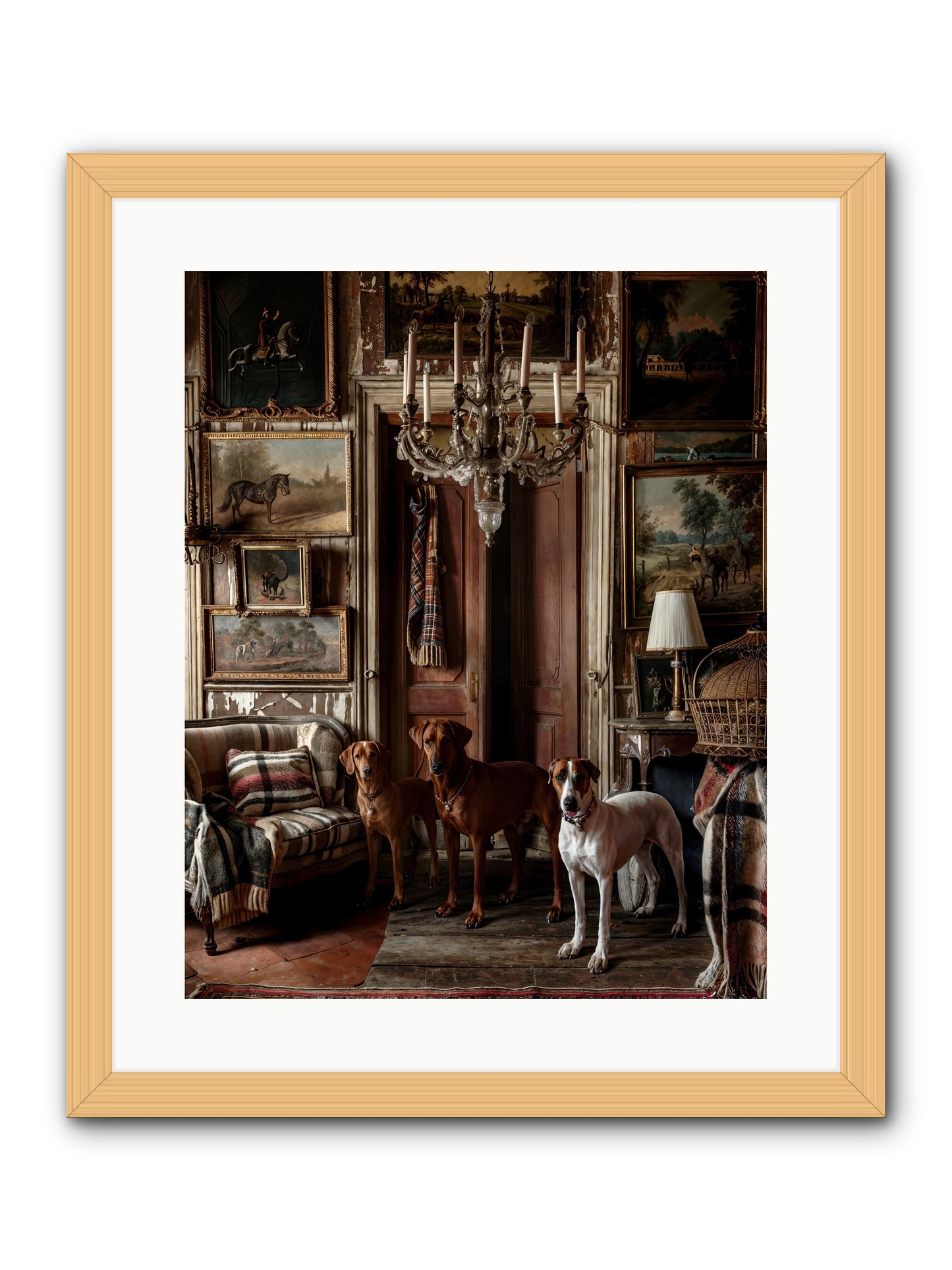 The Woofington Society -- Framed Print - Natural 16x20