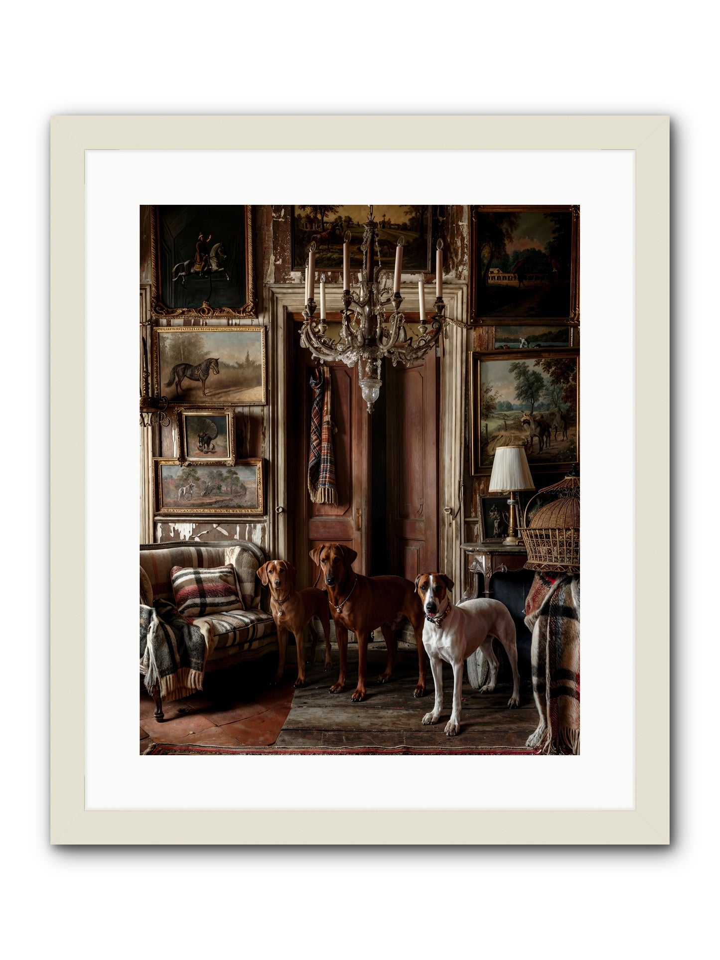 The Woofington Society -- Framed Print - White 16x20