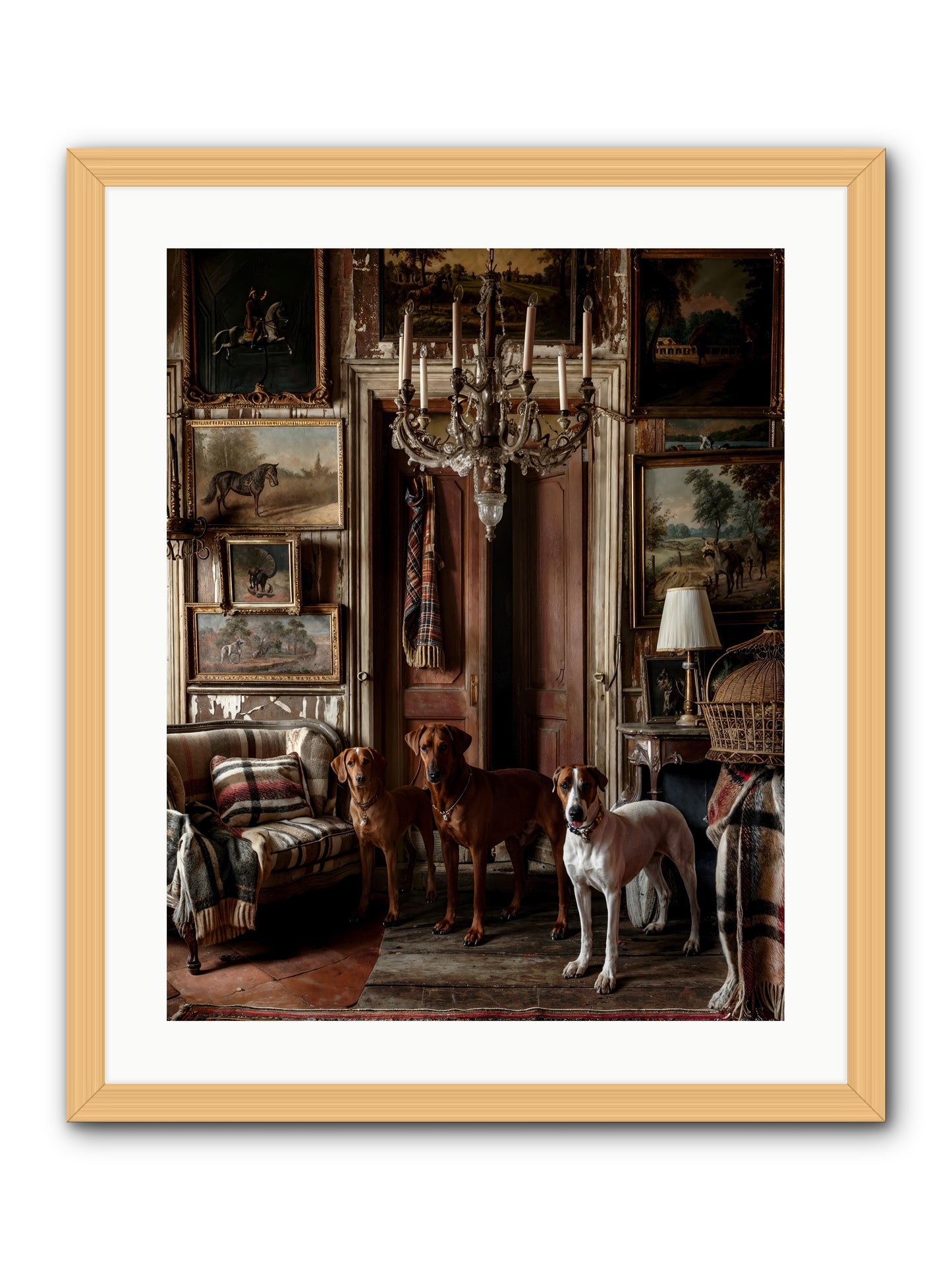 The Woofington Society -- Framed Print - Natural 20x25