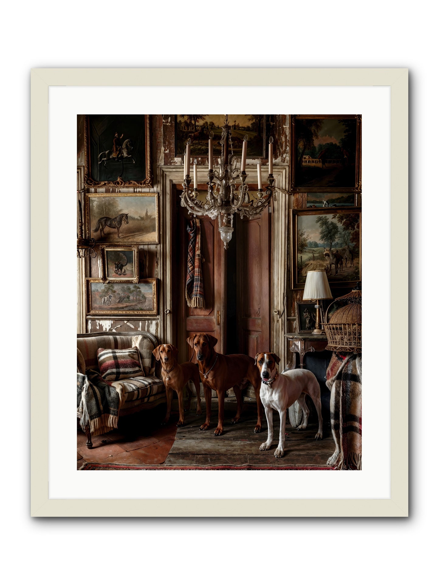 The Woofington Society -- Framed Print - White 20x25