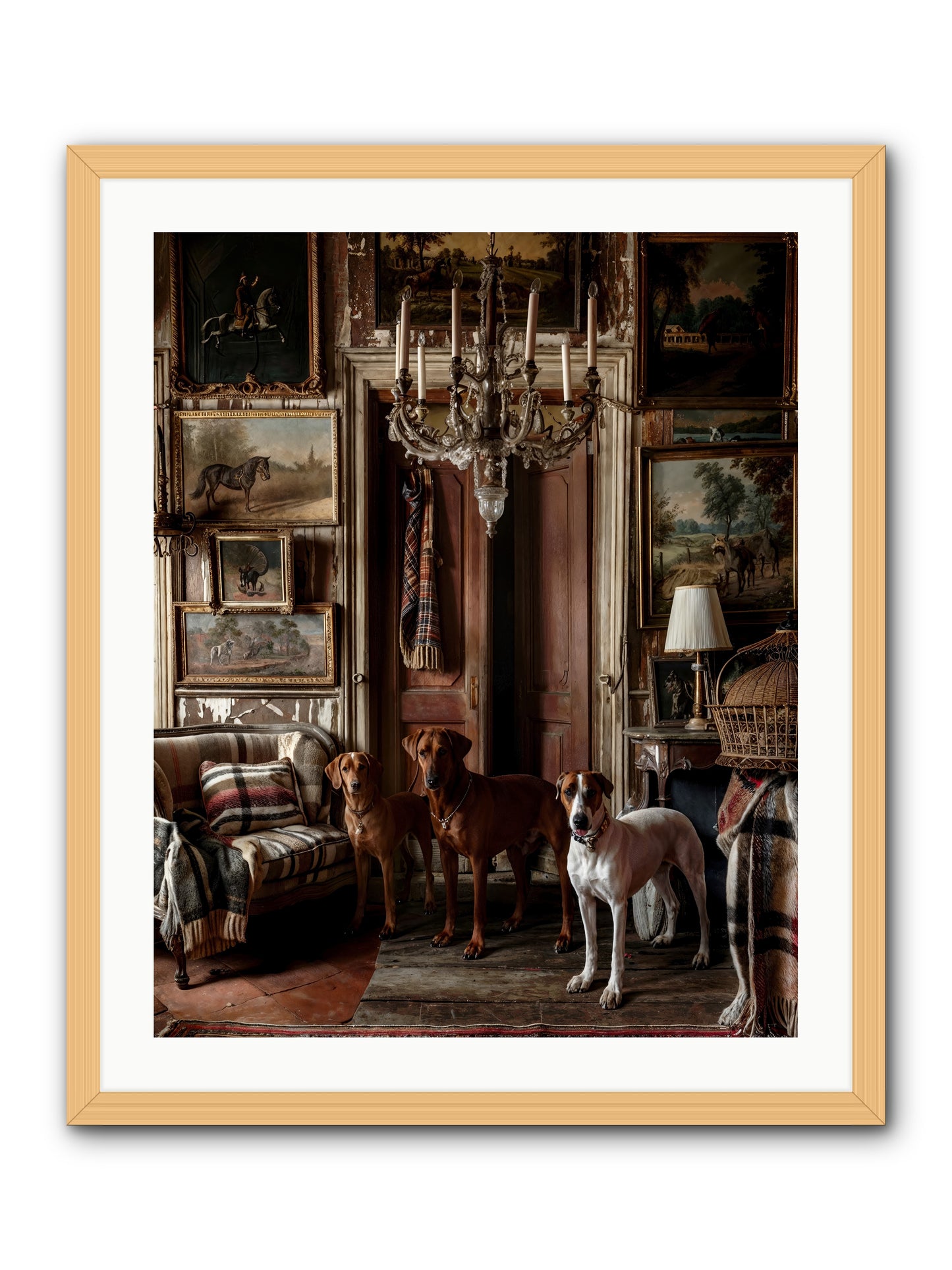 The Woofington Society -- Framed Print - Natural 24x30