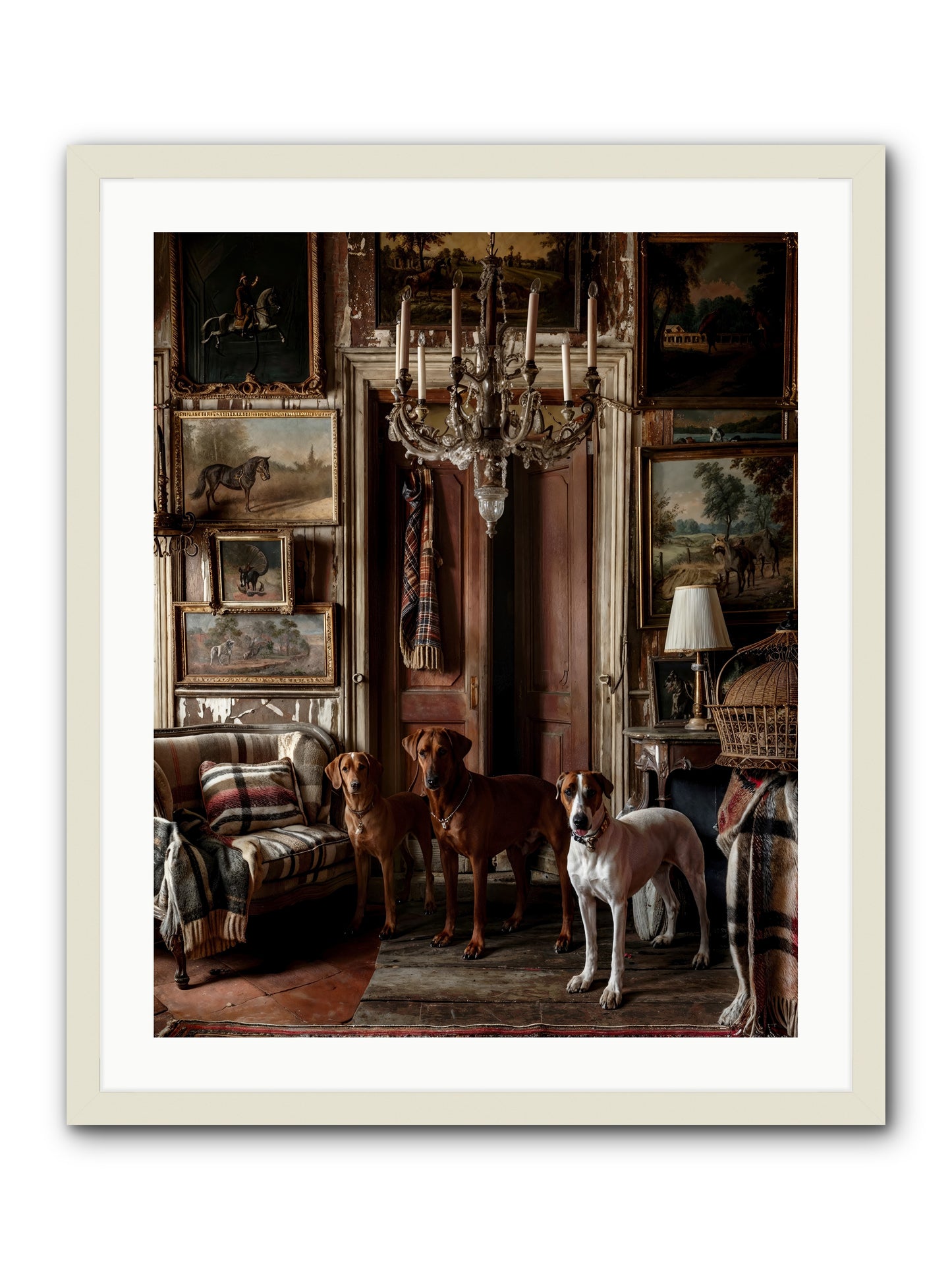 The Woofington Society -- Framed Print - White 24x30