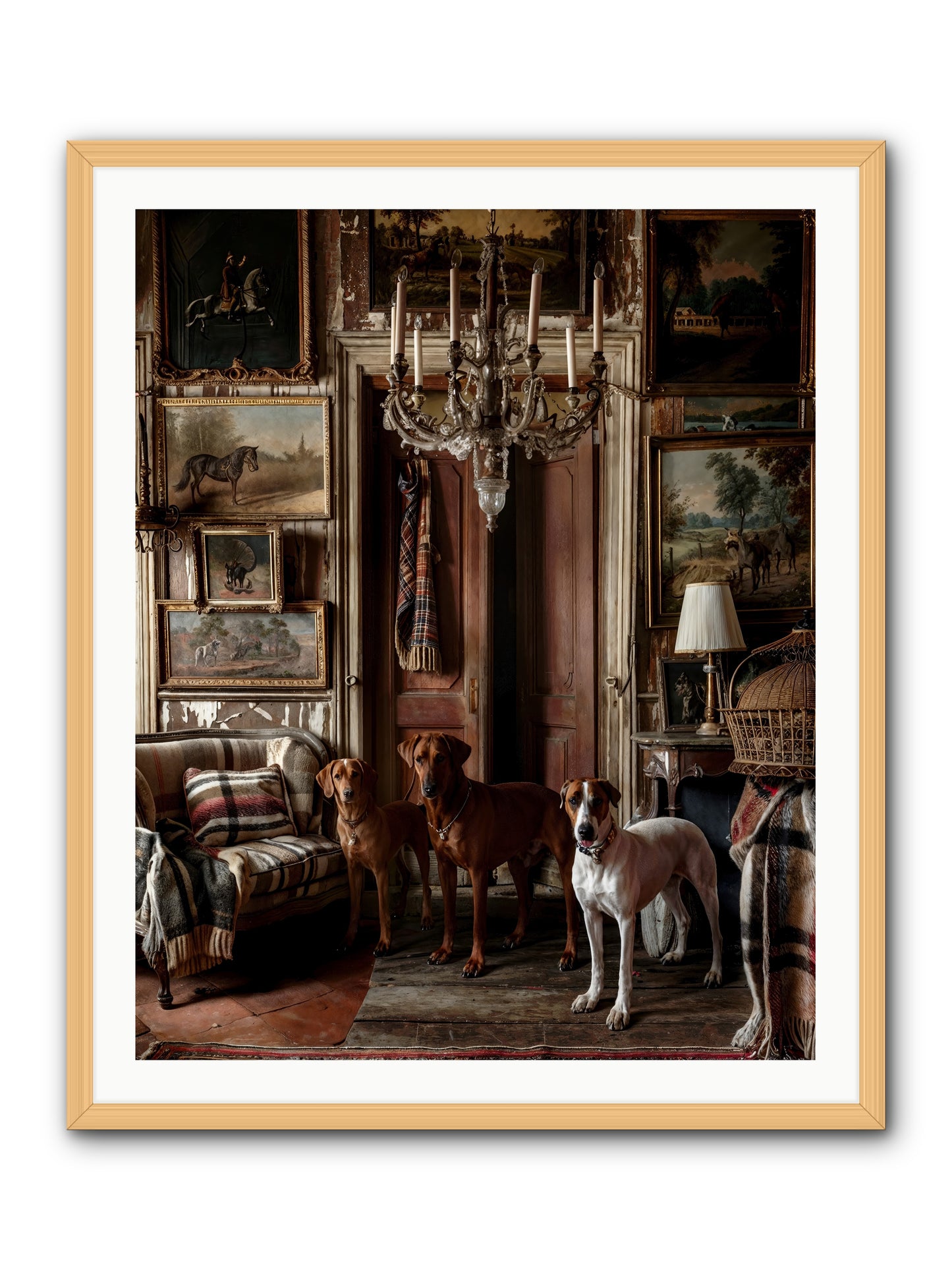 The Woofington Society -- Framed Print - Natural 32x40