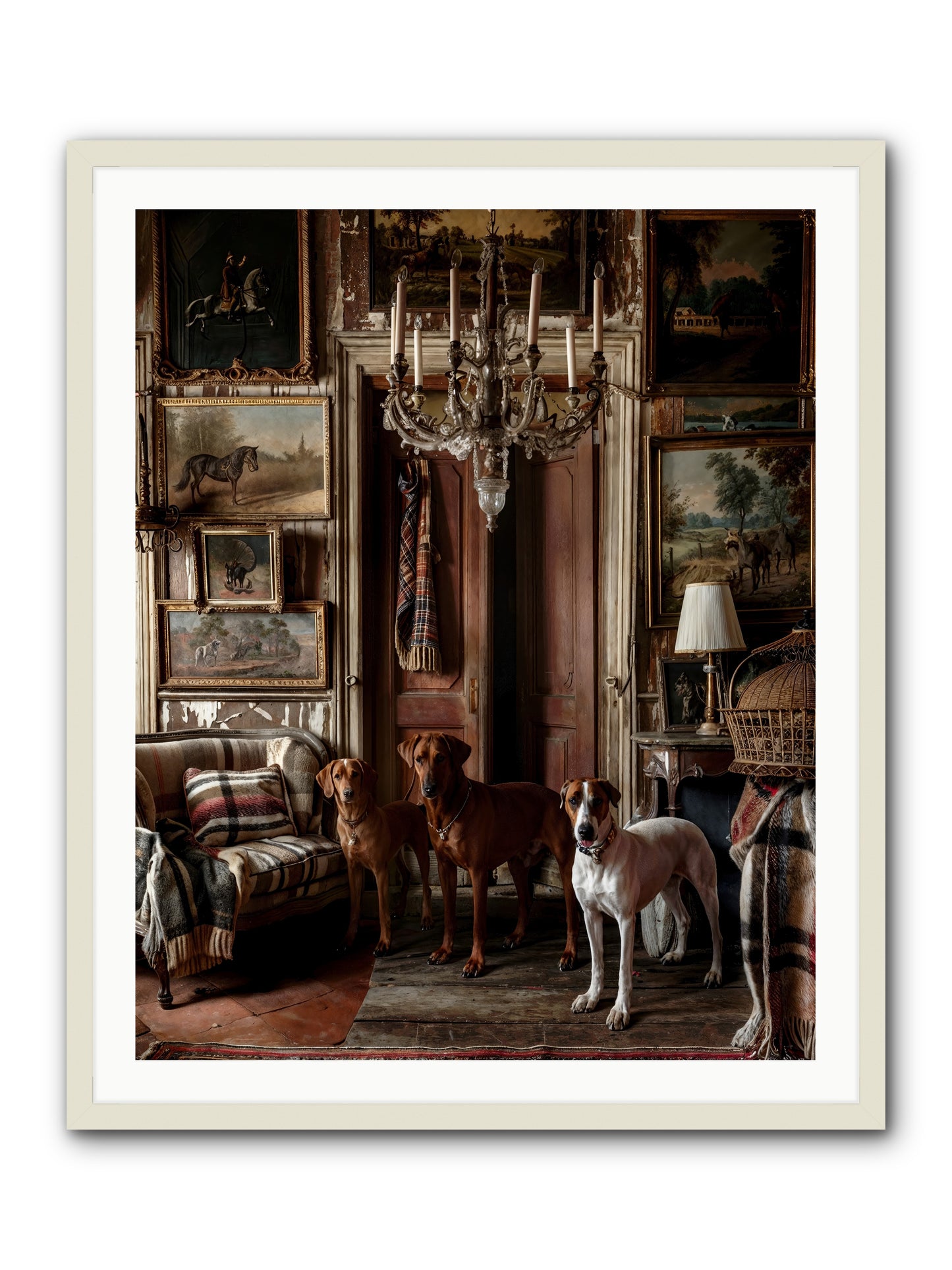 The Woofington Society -- Framed Print - White 32x40