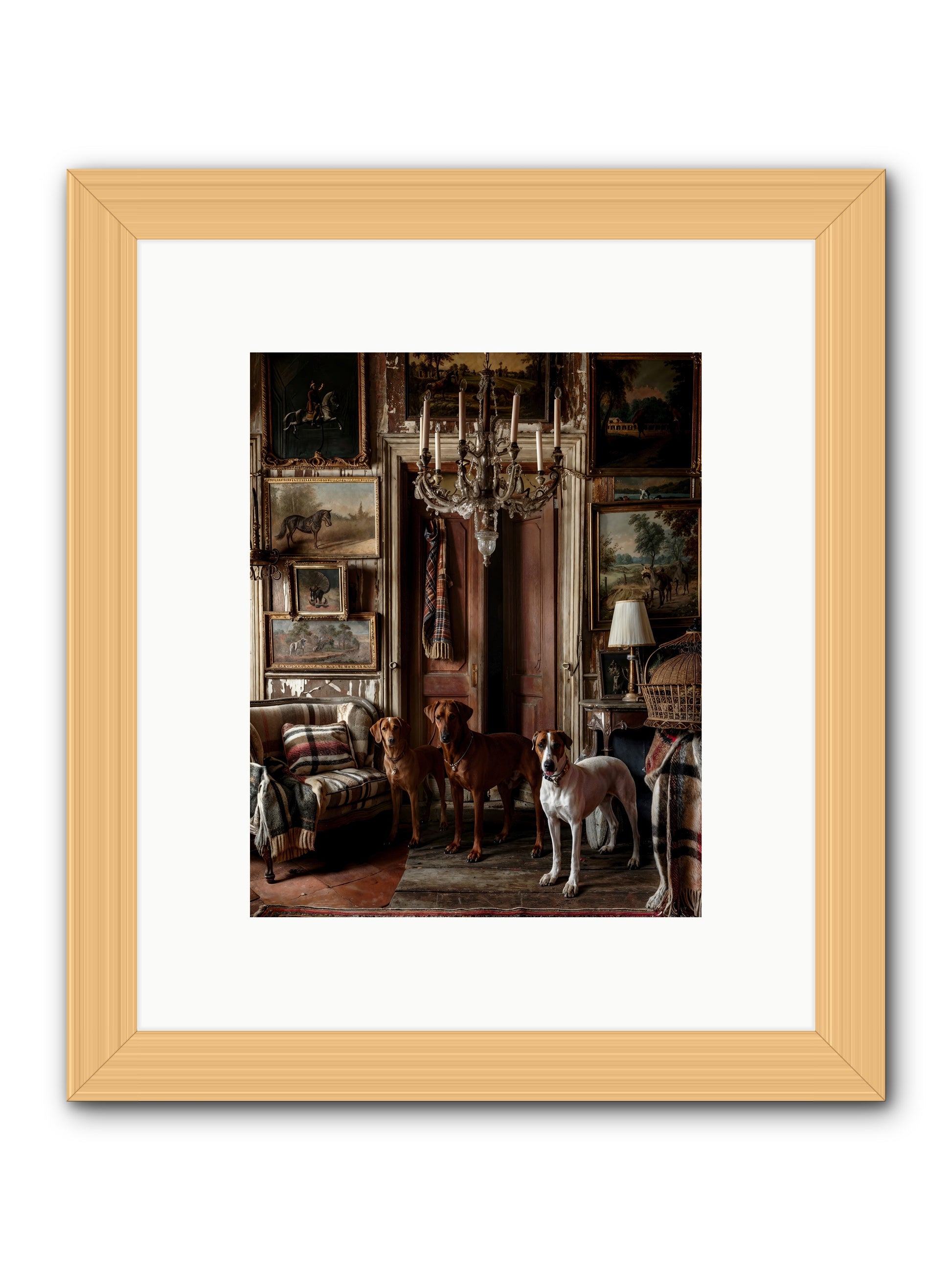 The Woofington Society -- Framed Print - Natural 8x10