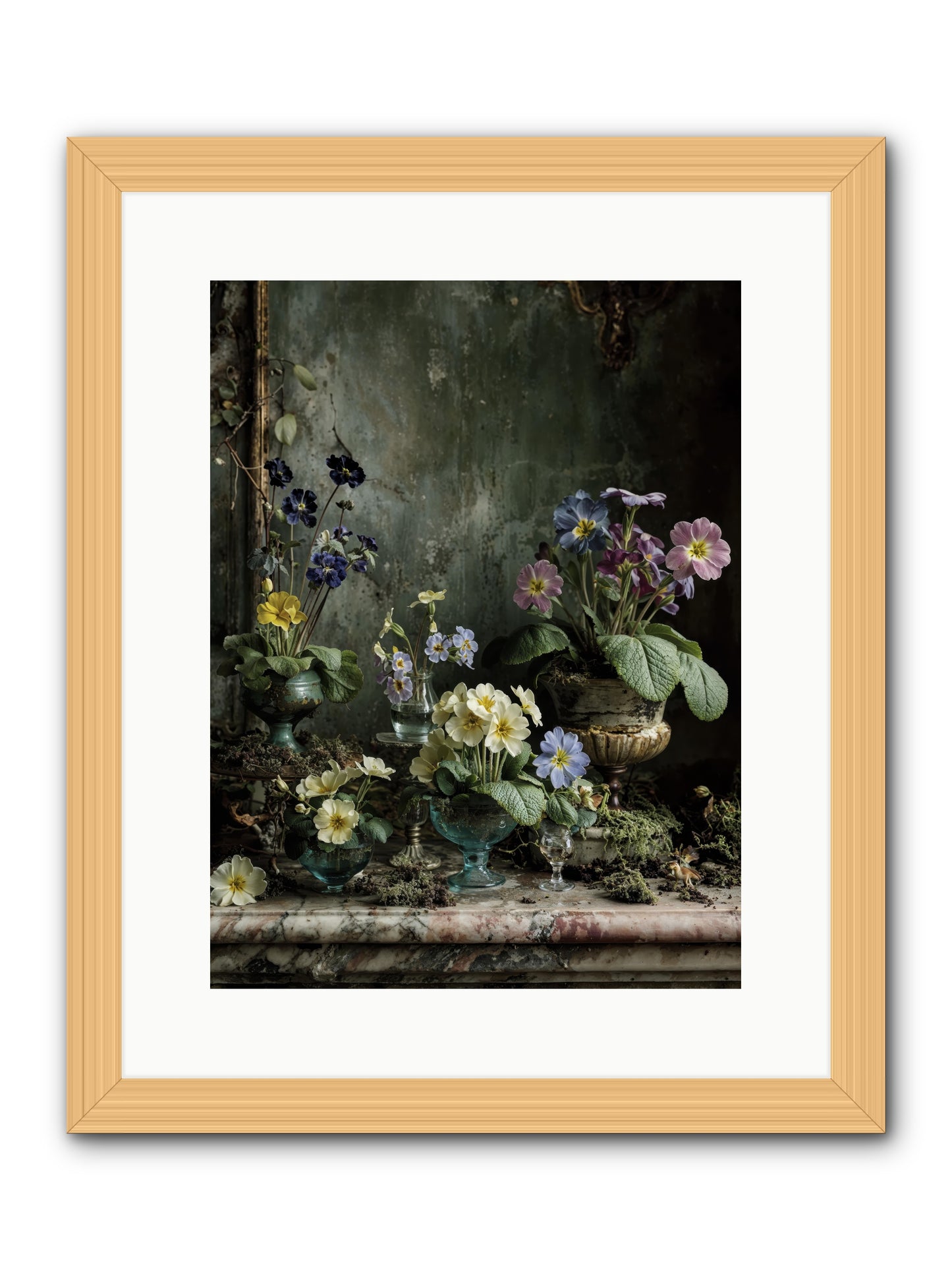 The glow that remains -- Framed Print - Natural 12x16