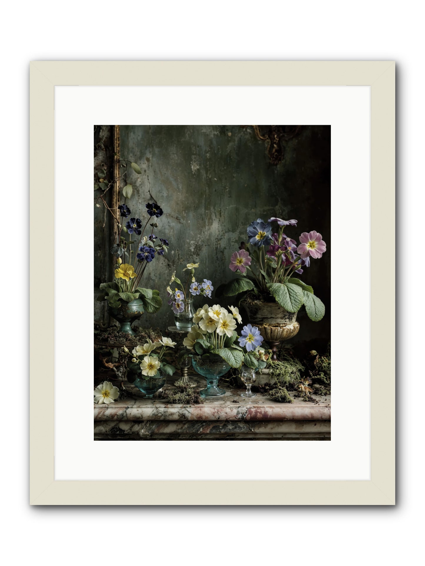 The glow that remains -- Framed Print - White 12x16