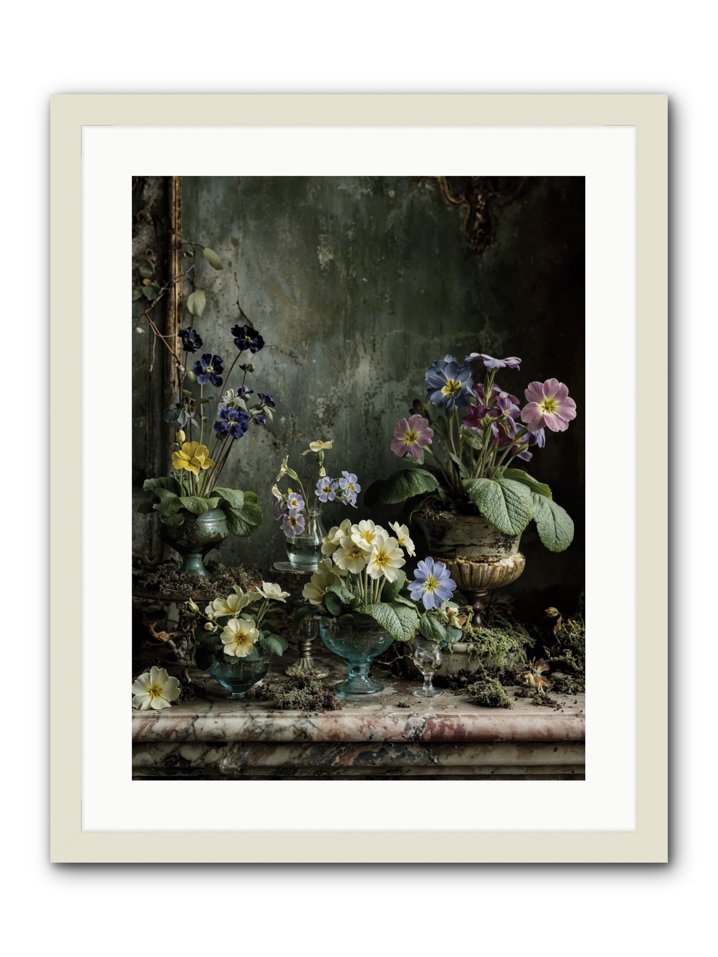 The glow that remains -- Framed Print - White 18x24