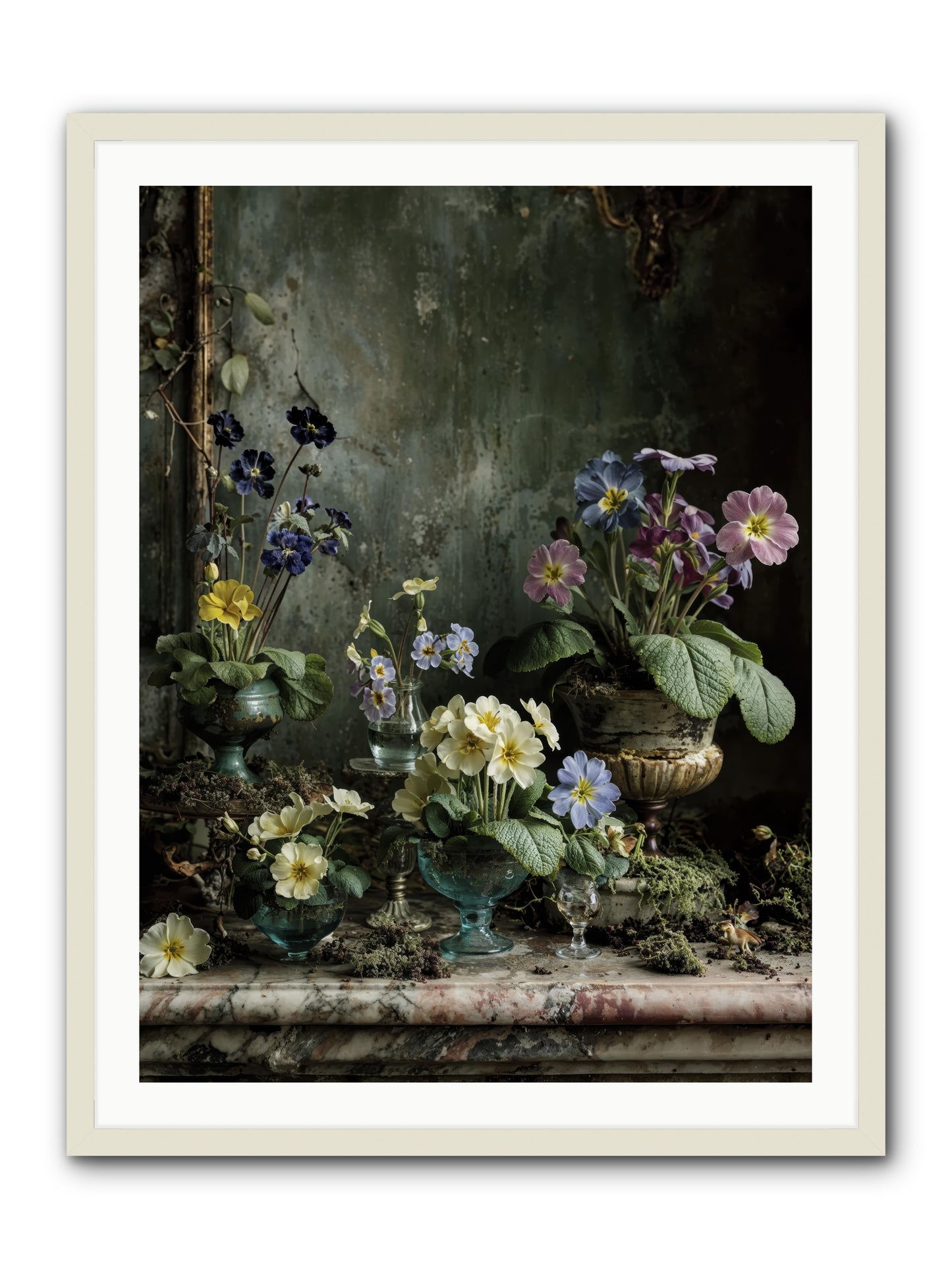 The glow that remains -- Framed Print - White 30x40