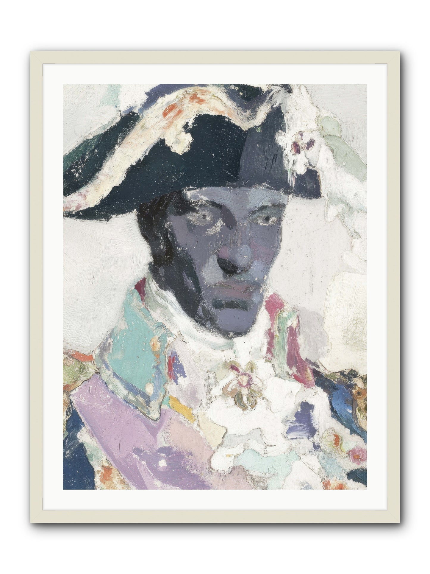 The heart that holds course -- Framed Print - White 30x40