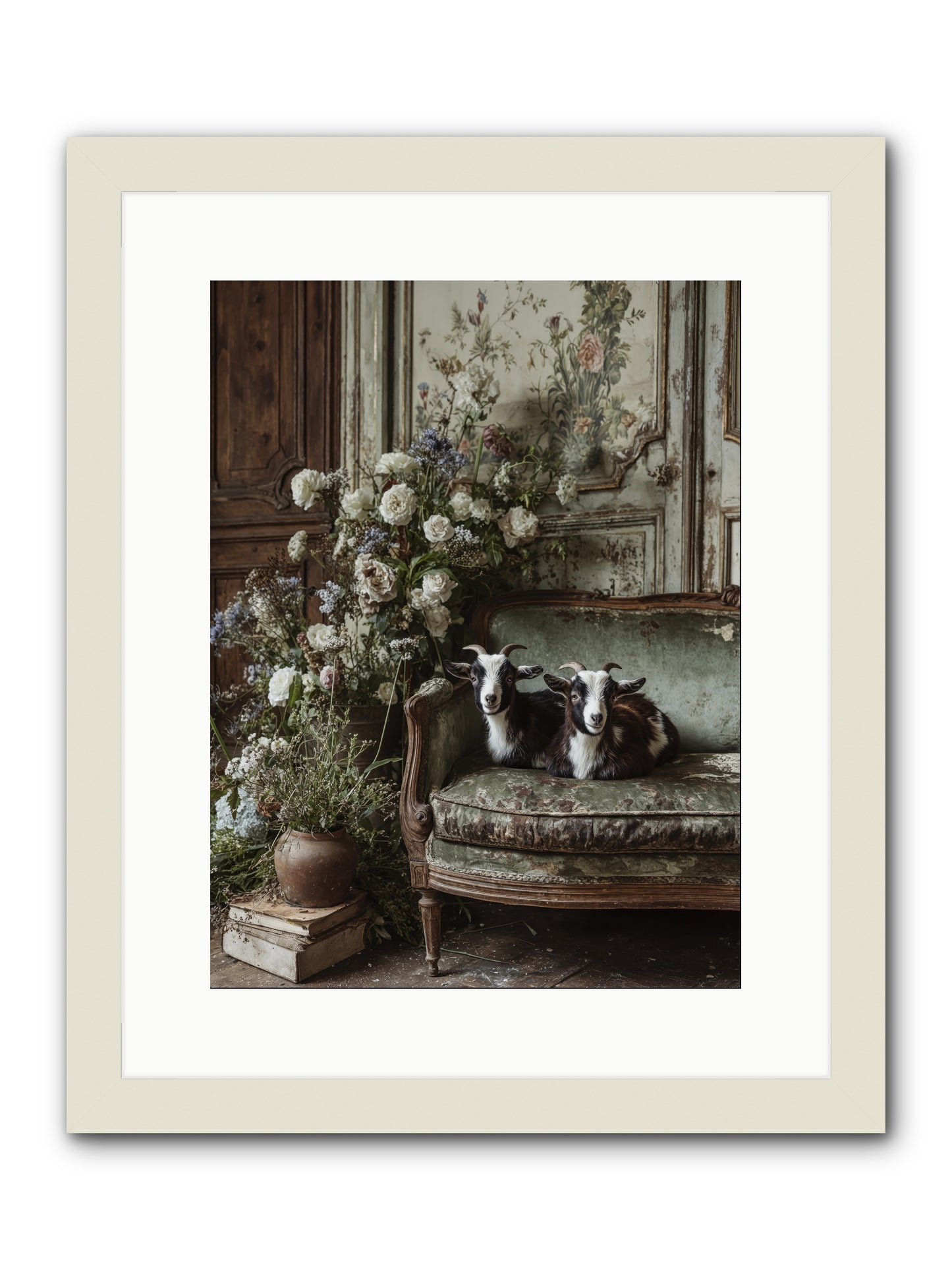 The heart's chosen joy -- Framed Print - White 12x16