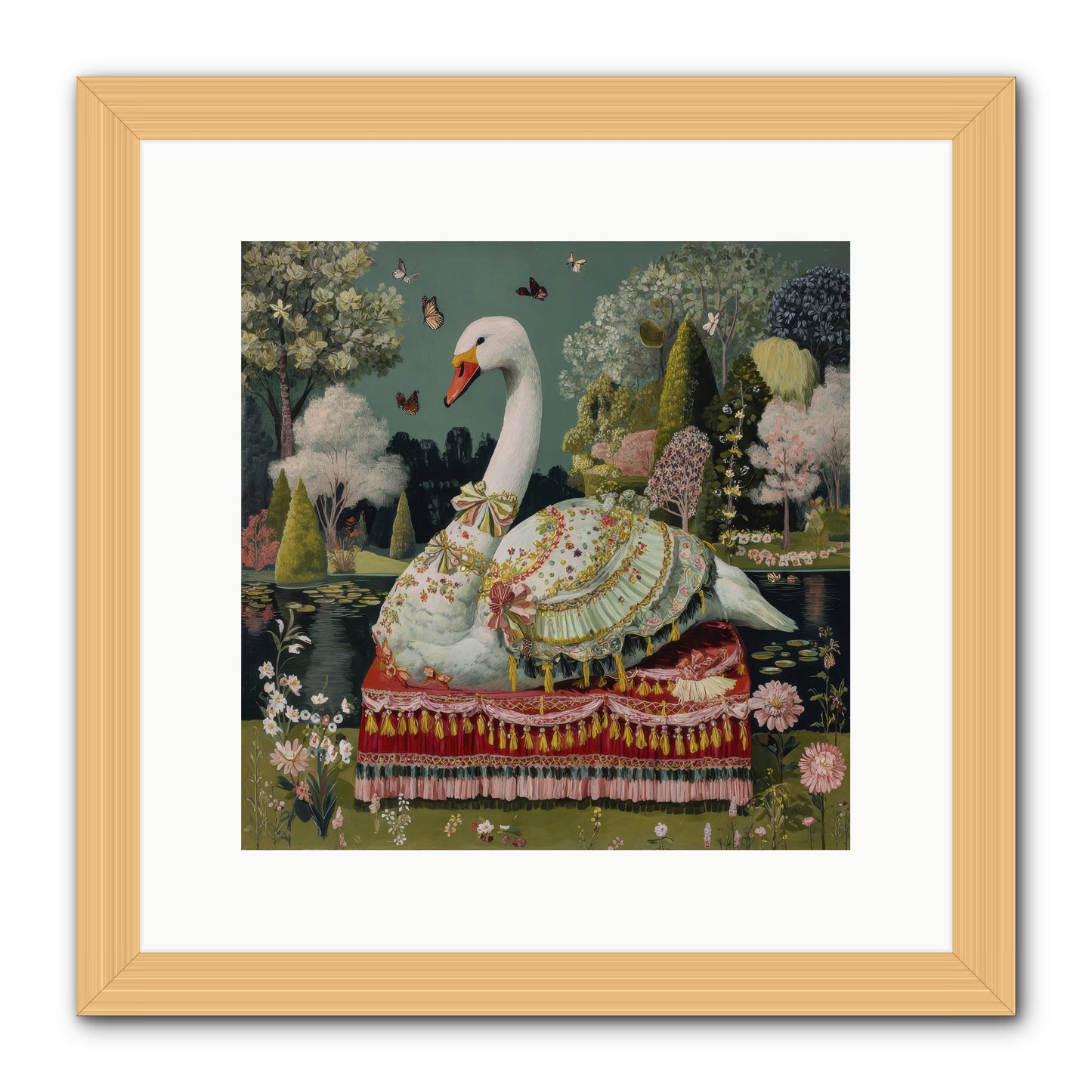 The hidden alcove -- Framed Print - Natural 12x12