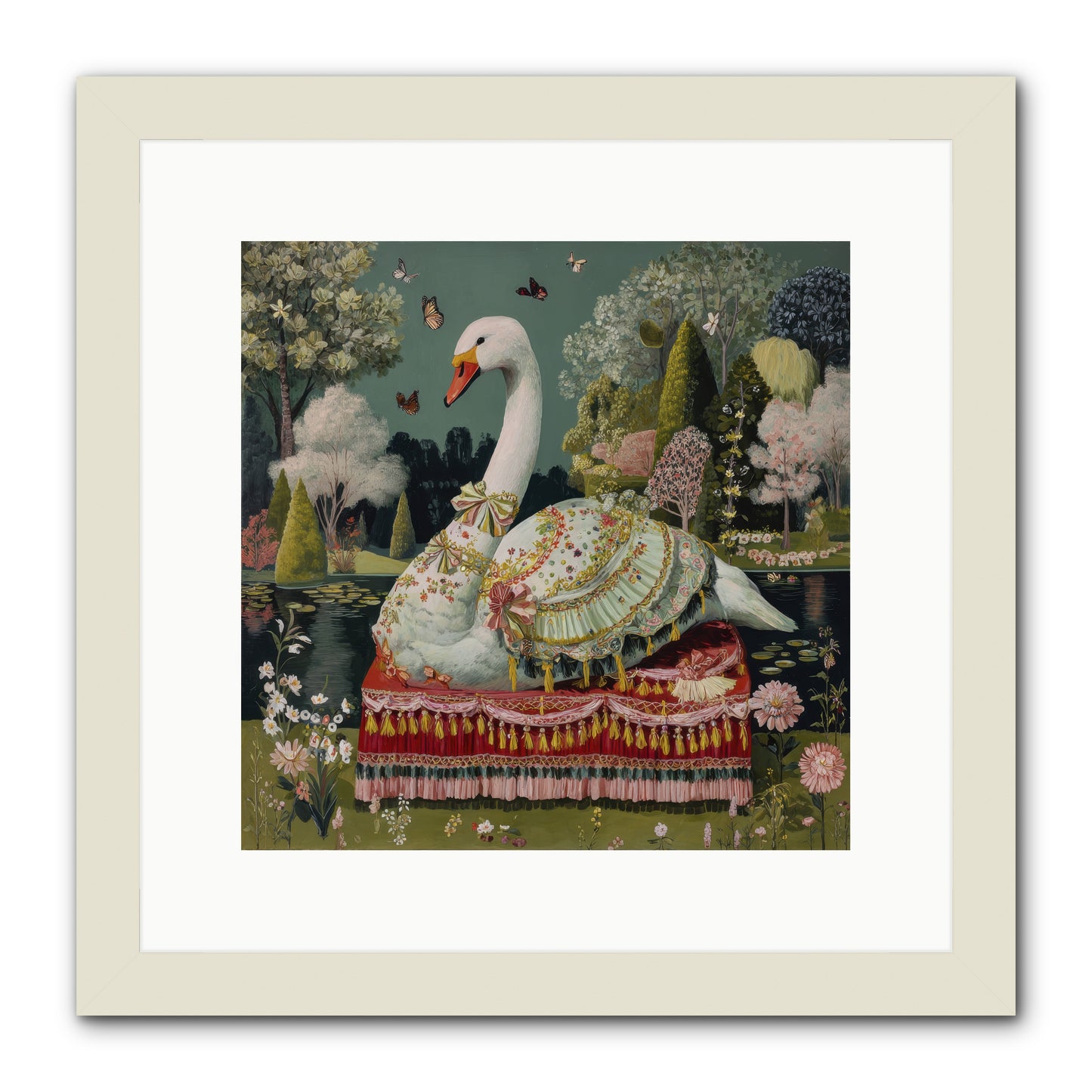 The hidden alcove -- Framed Print - White 12x12