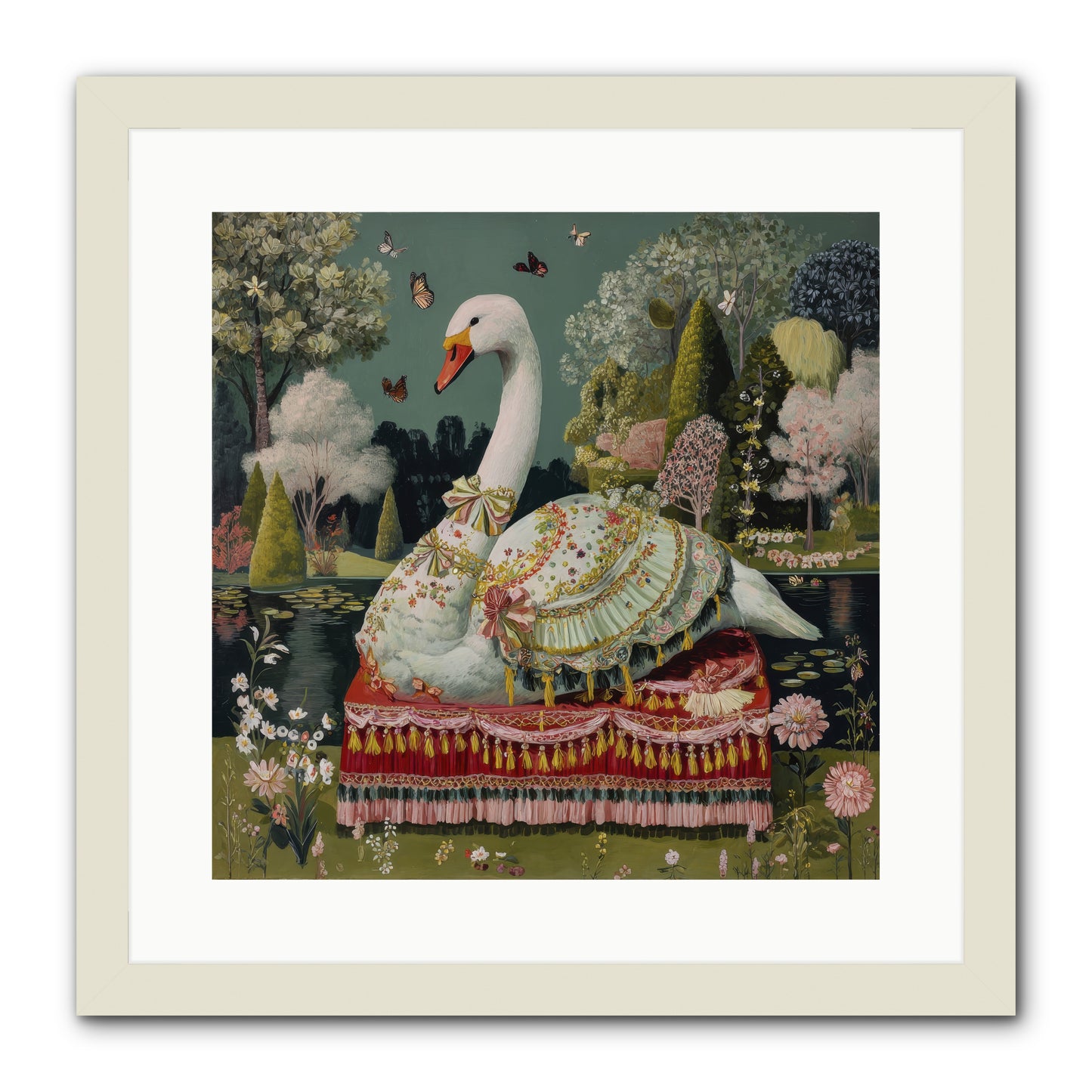 The hidden alcove -- Framed Print - White 16x16