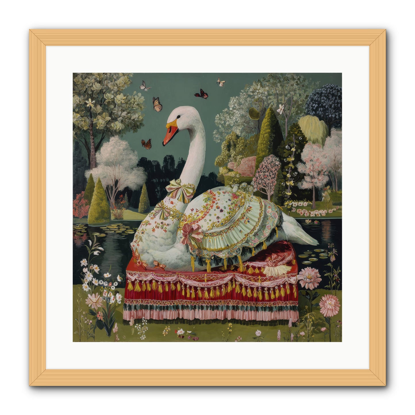 The hidden alcove -- Framed Print - Natural 20x20