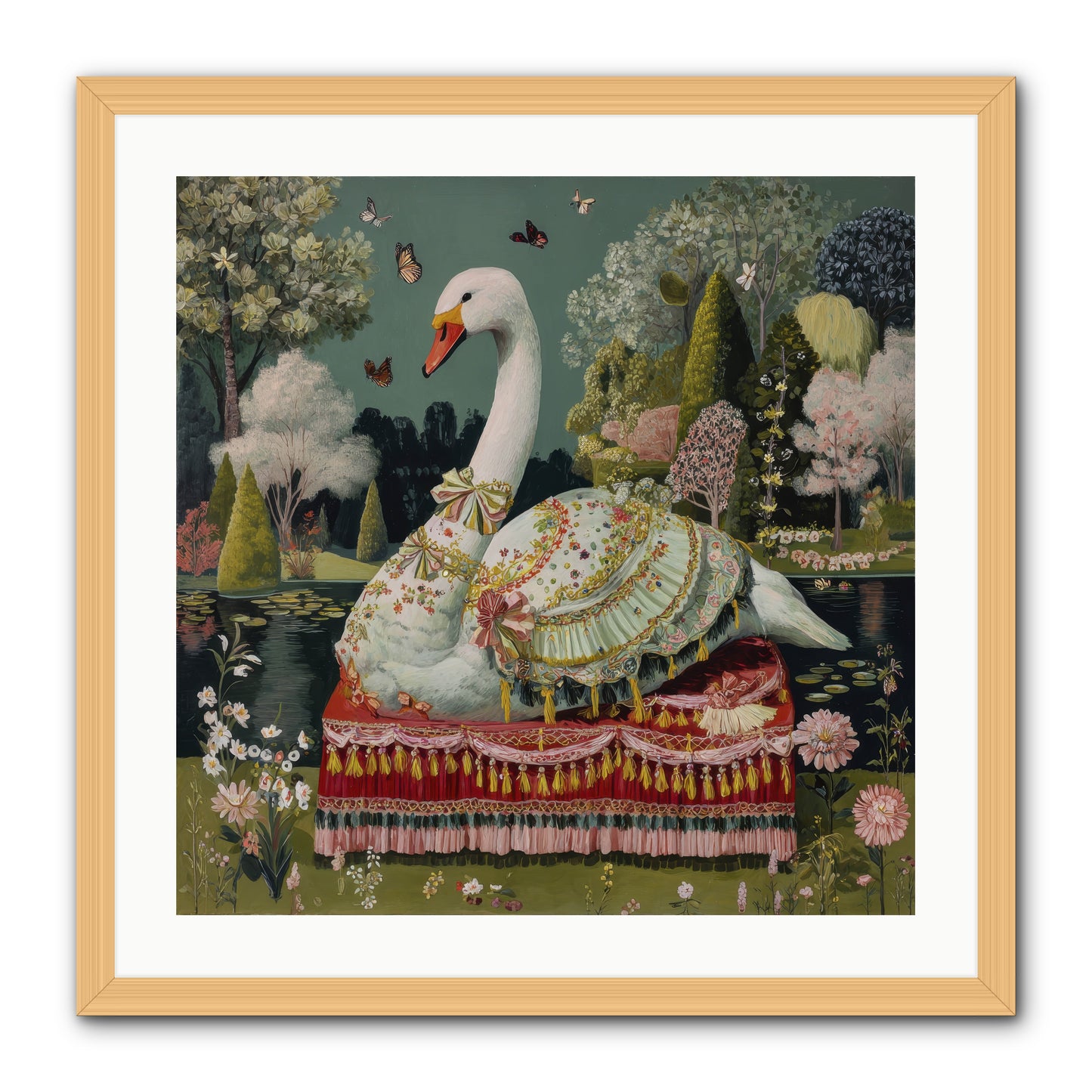 The hidden alcove -- Framed Print - Natural 24x24