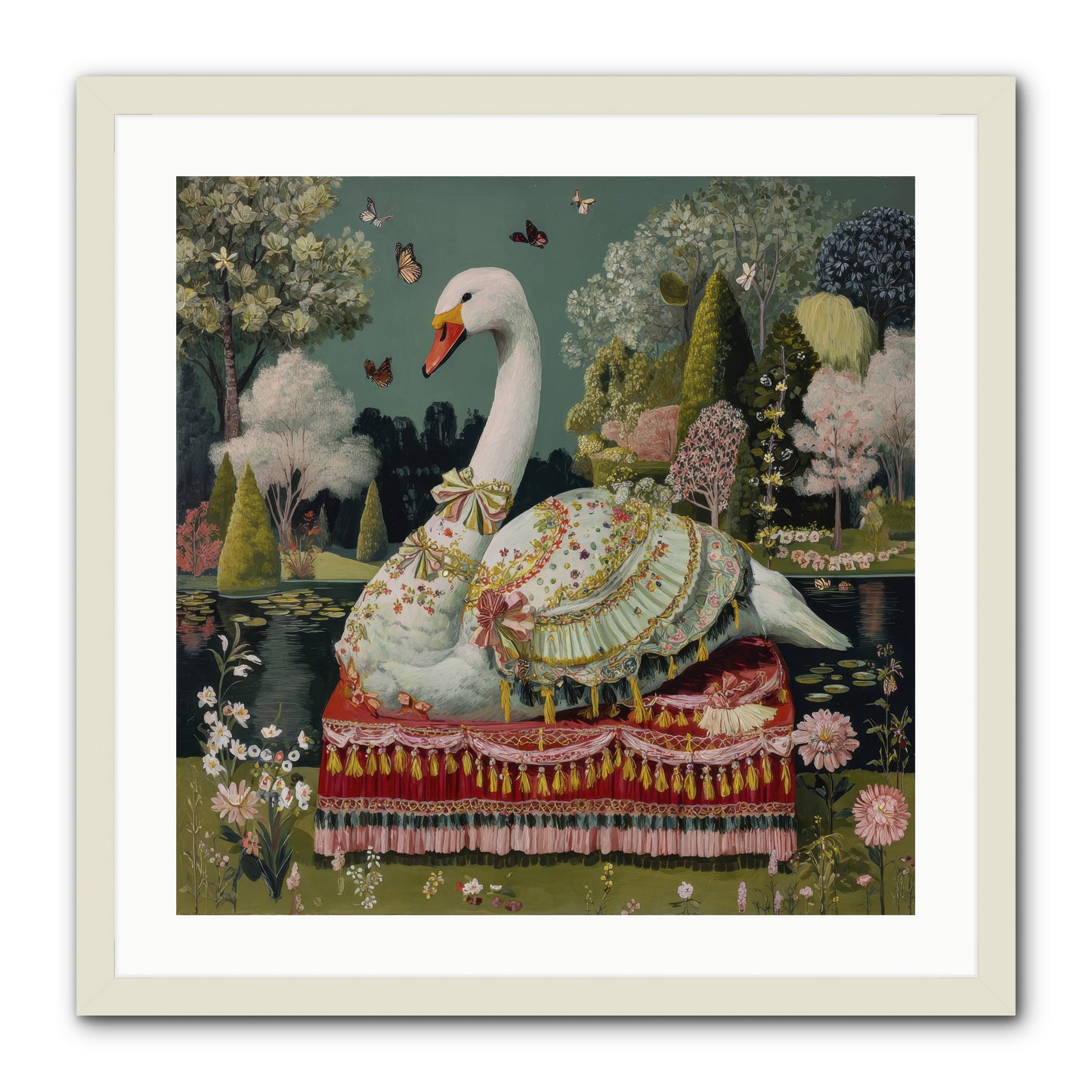 The hidden alcove -- Framed Print - White 24x24