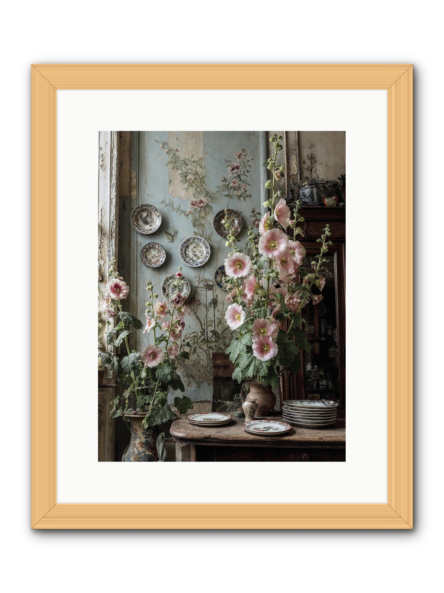 The highlands -- Framed Print - Natural 12x16