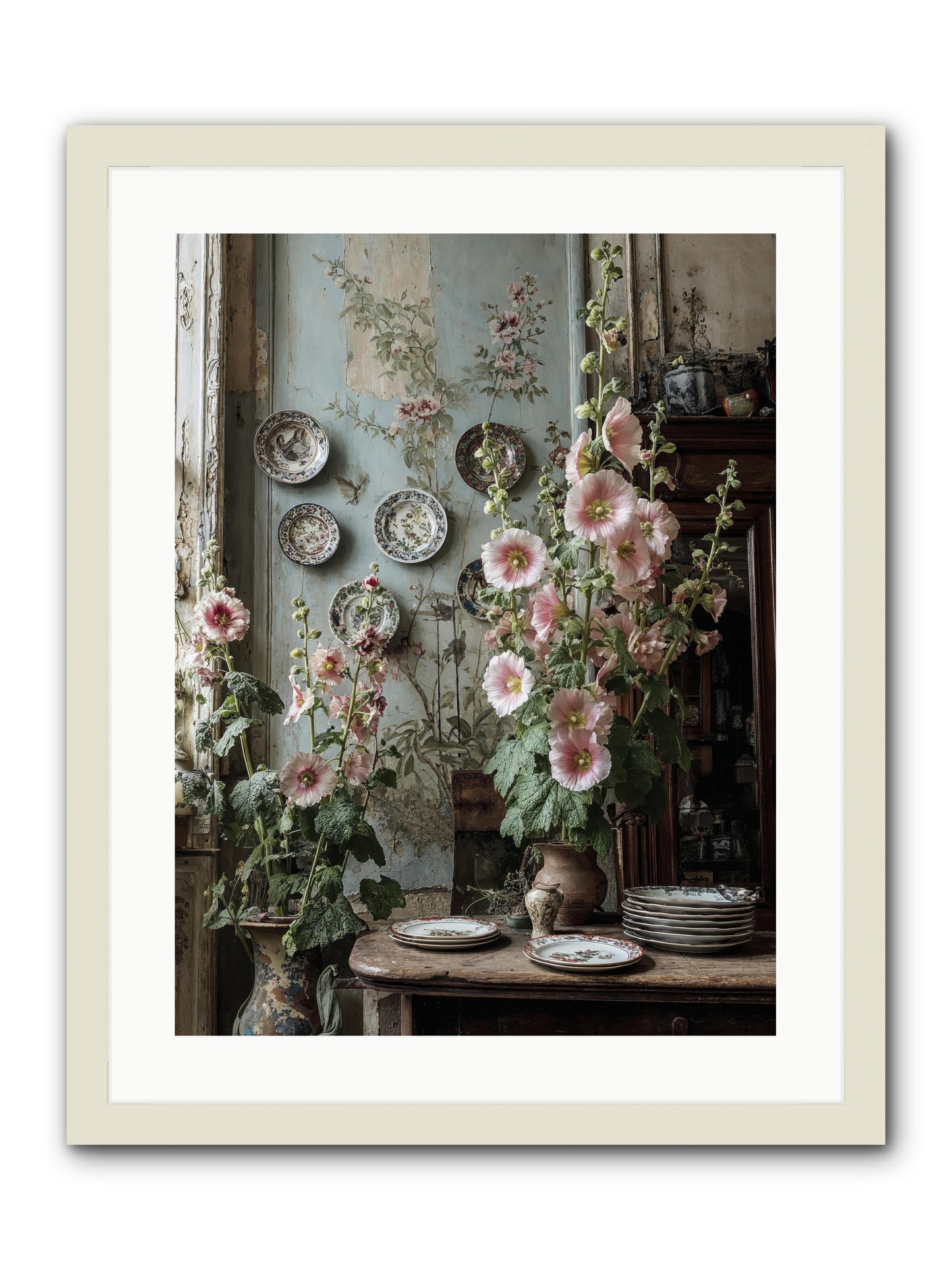 The highlands -- Framed Print - White 18x24