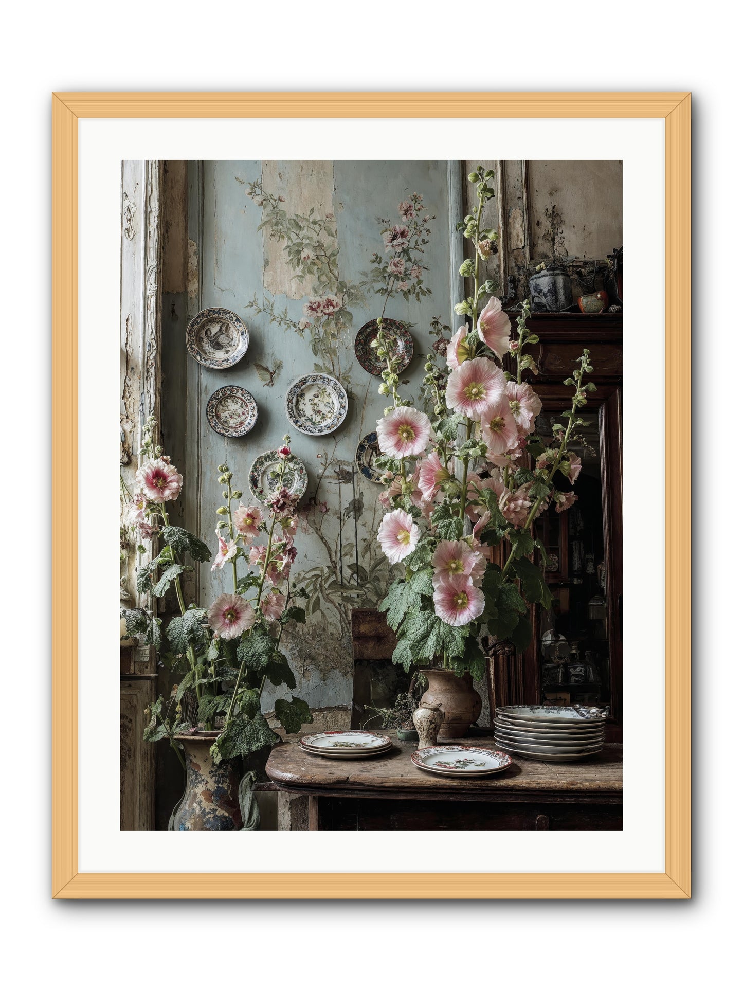 The highlands -- Framed Print - Natural 24x32