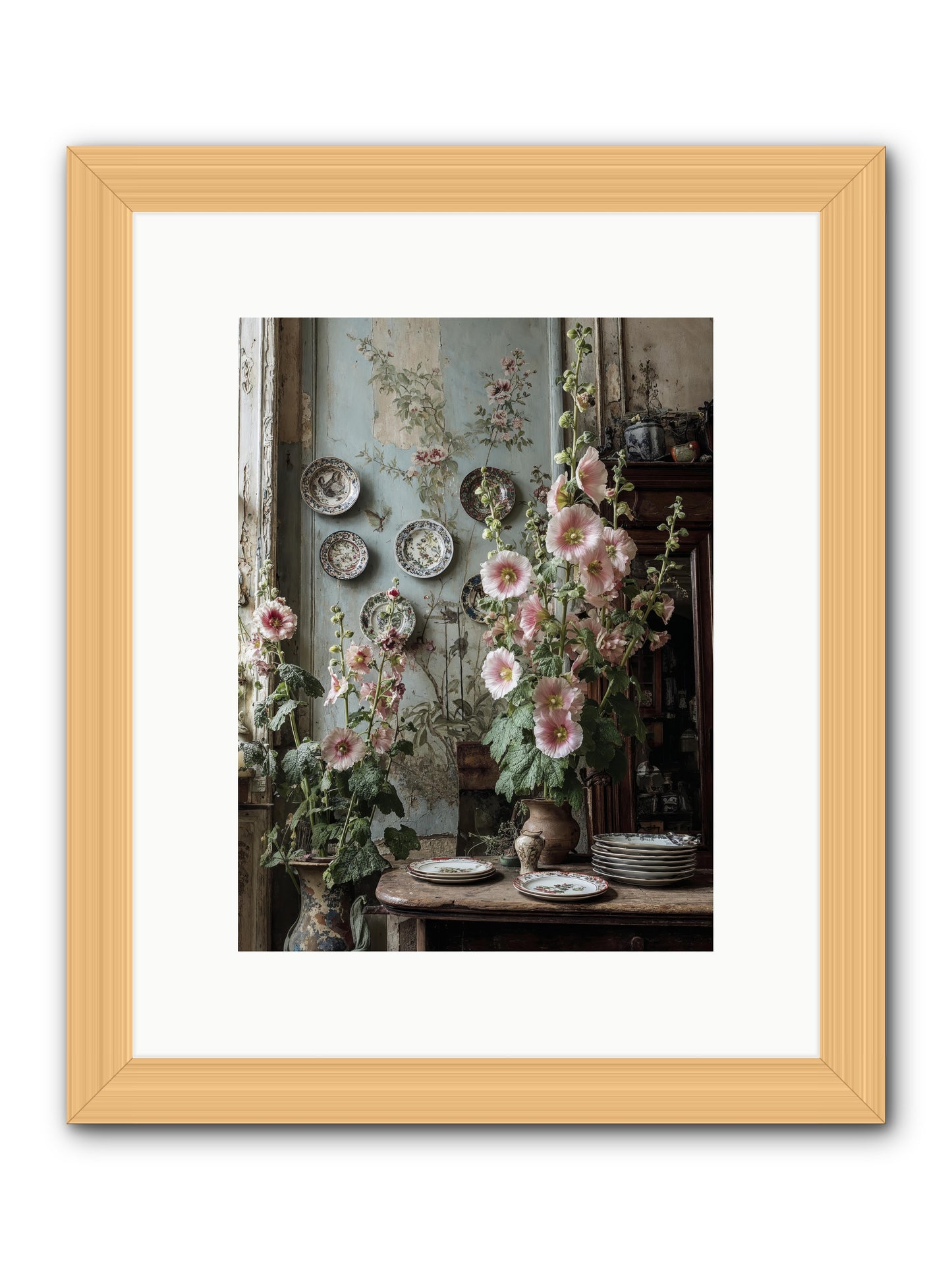 The highlands -- Framed Print - Natural 9x12
