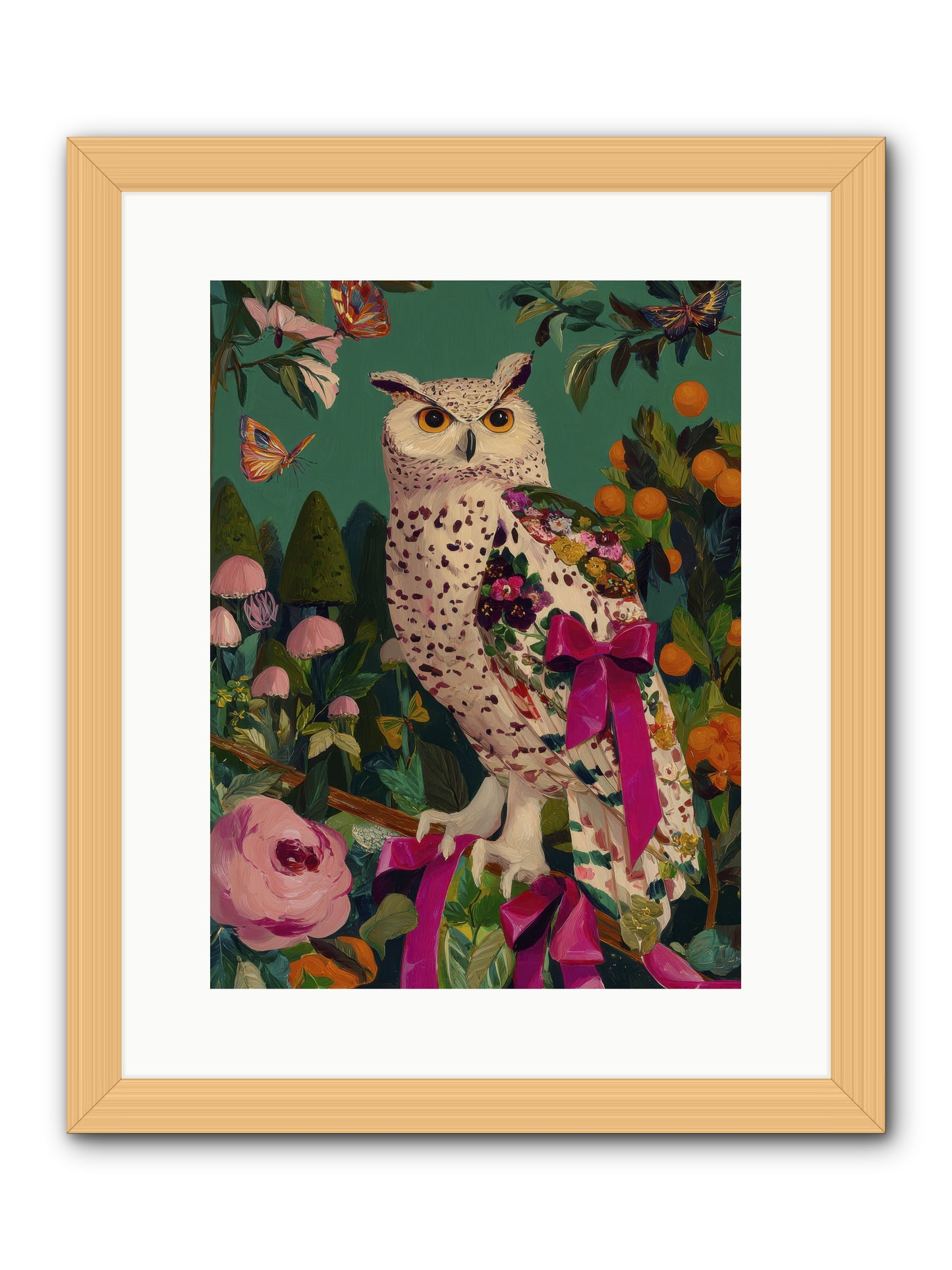 The quiet turning -- Framed Print - Natural 12x16