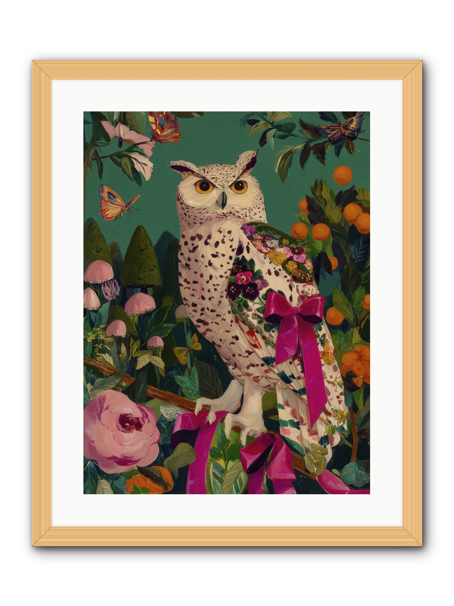 The quiet turning -- Framed Print - Natural 18x24