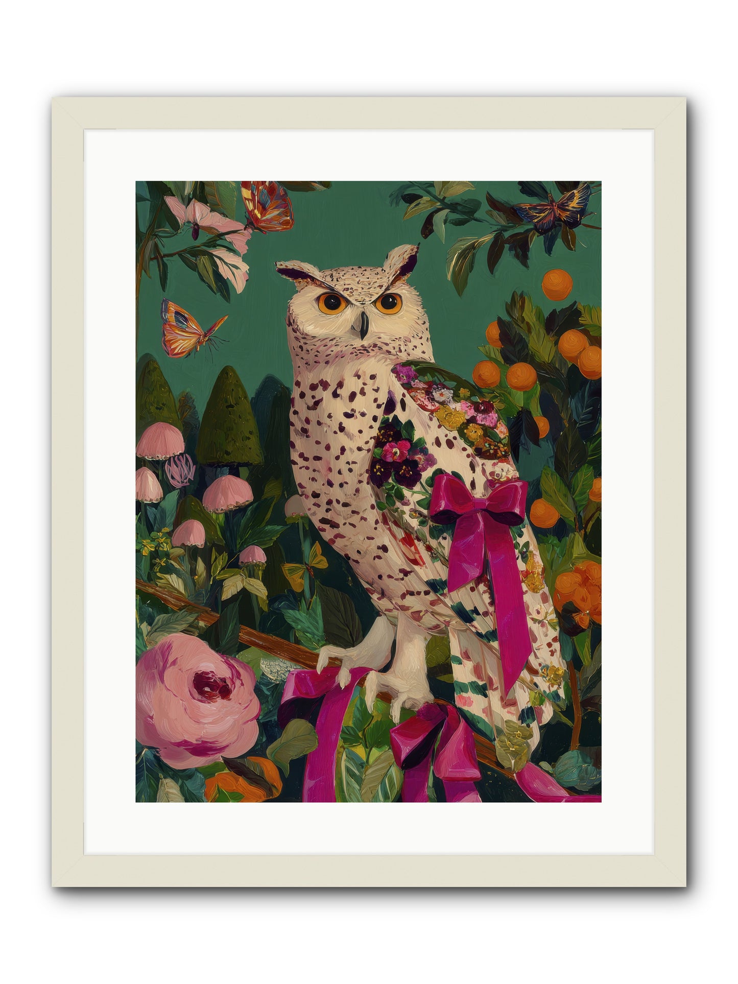 The quiet turning -- Framed Print - White 18x24