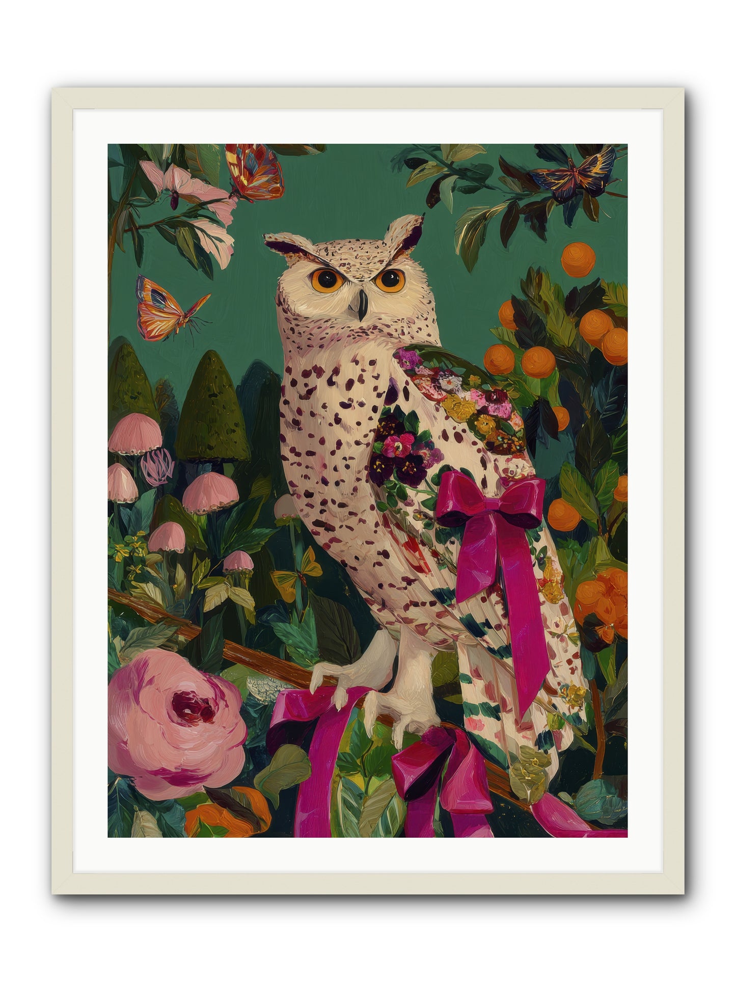 The quiet turning -- Framed Print - White 30x40