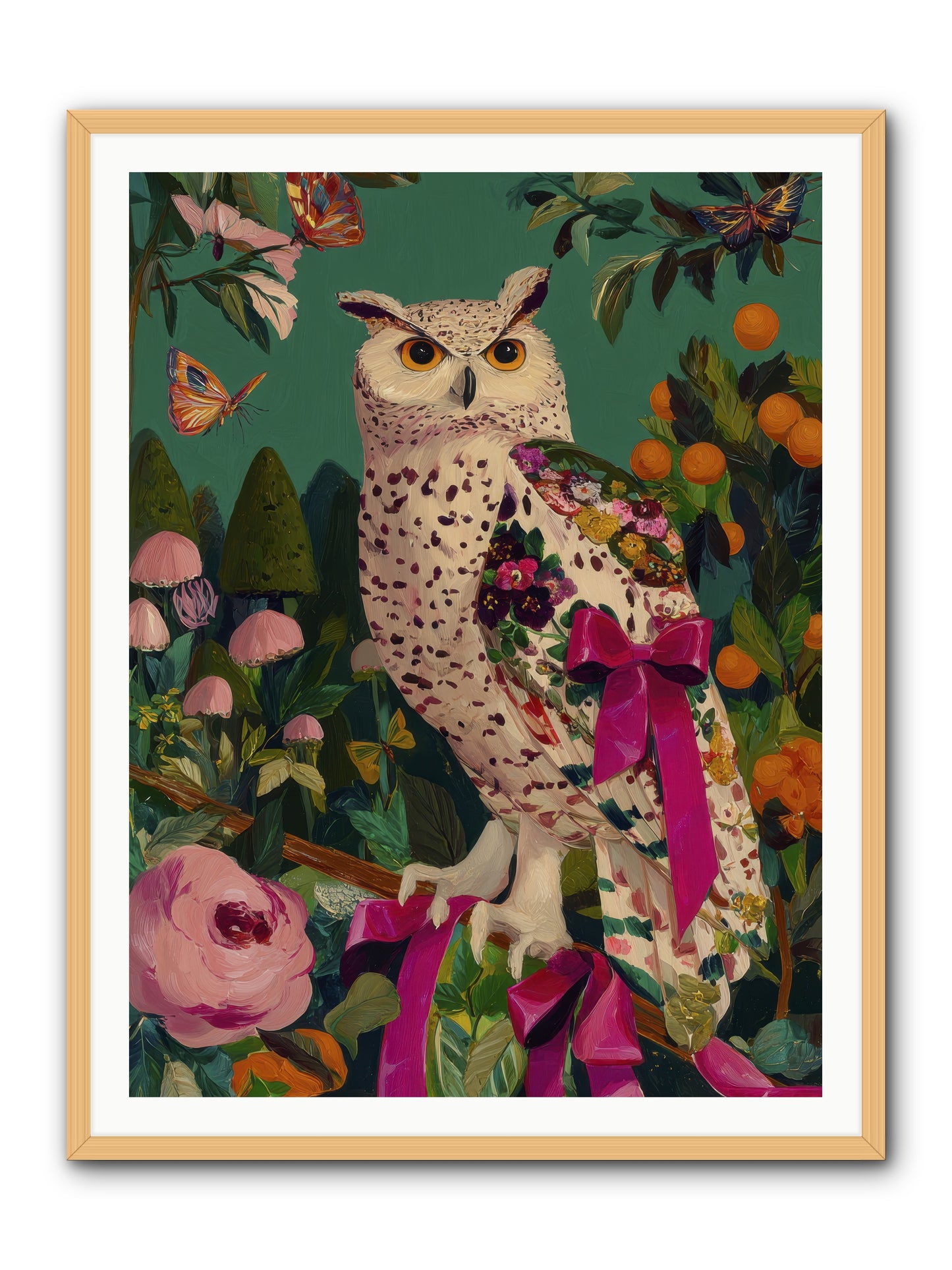 The quiet turning -- Framed Print - Natural 36x48