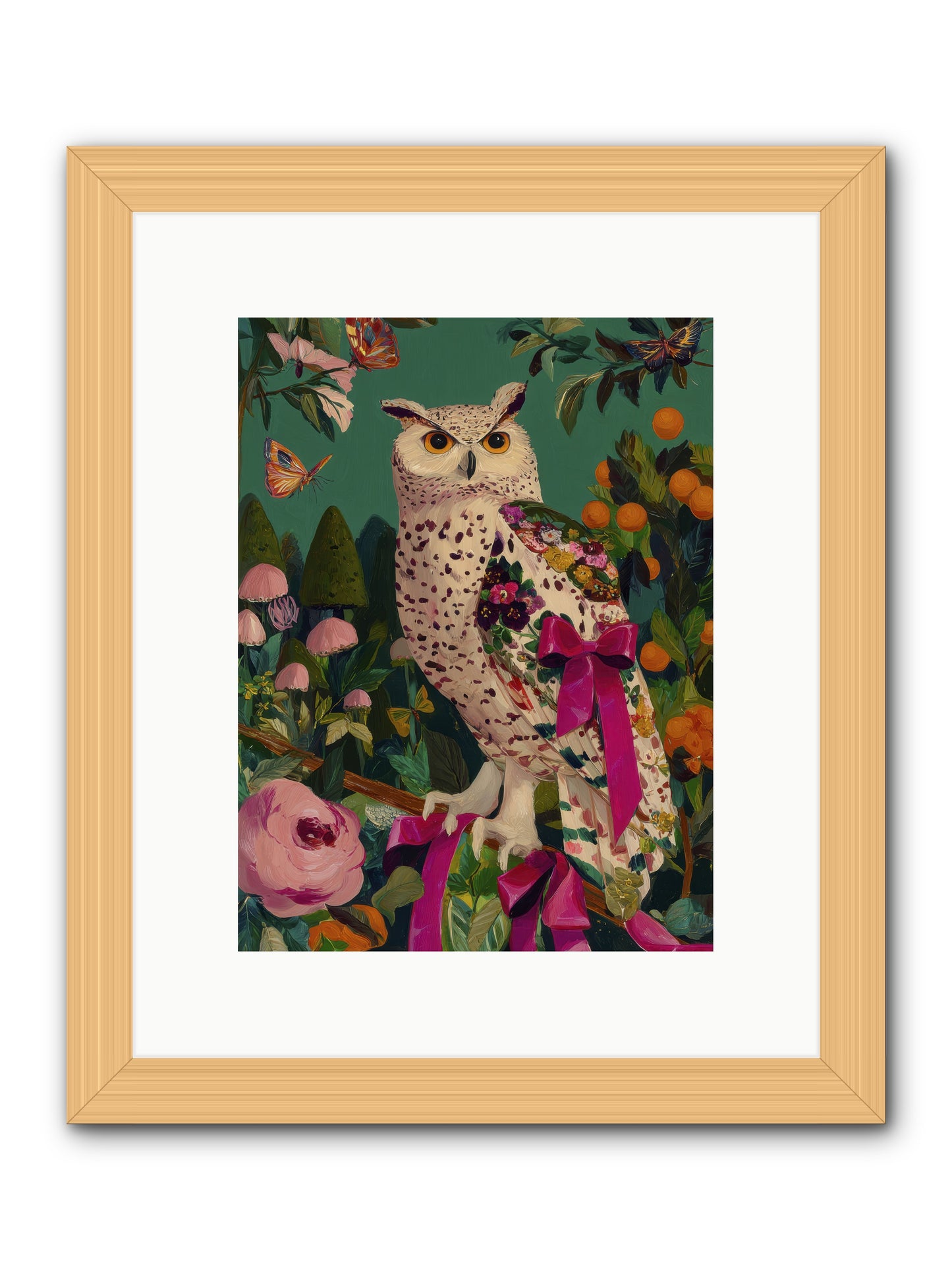 The quiet turning -- Framed Print - Natural 9x12