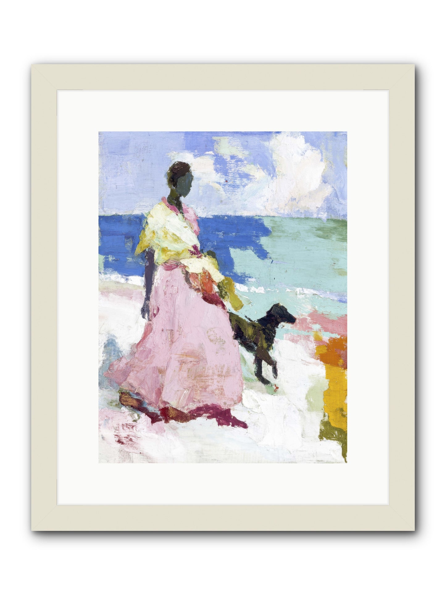 The sea's tender heart -- Framed Print - White 12x16