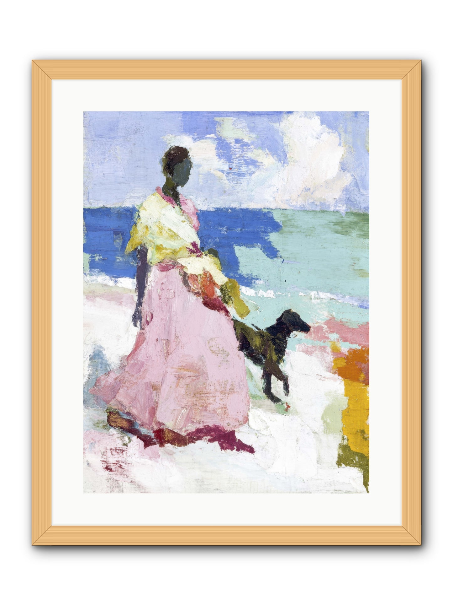 The sea's tender heart -- Framed Print - Natural 18x24