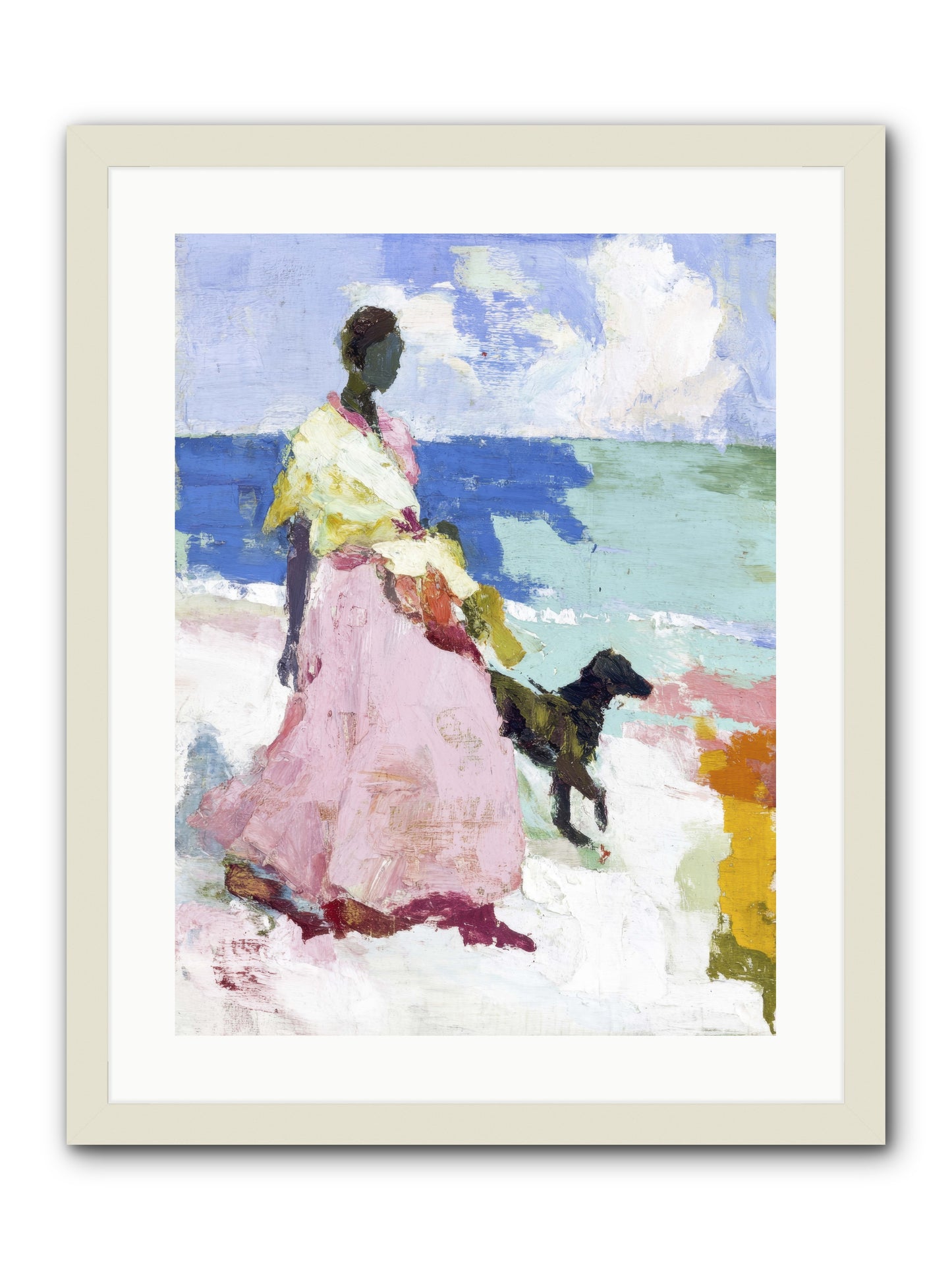 The sea's tender heart -- Framed Print - White 18x24