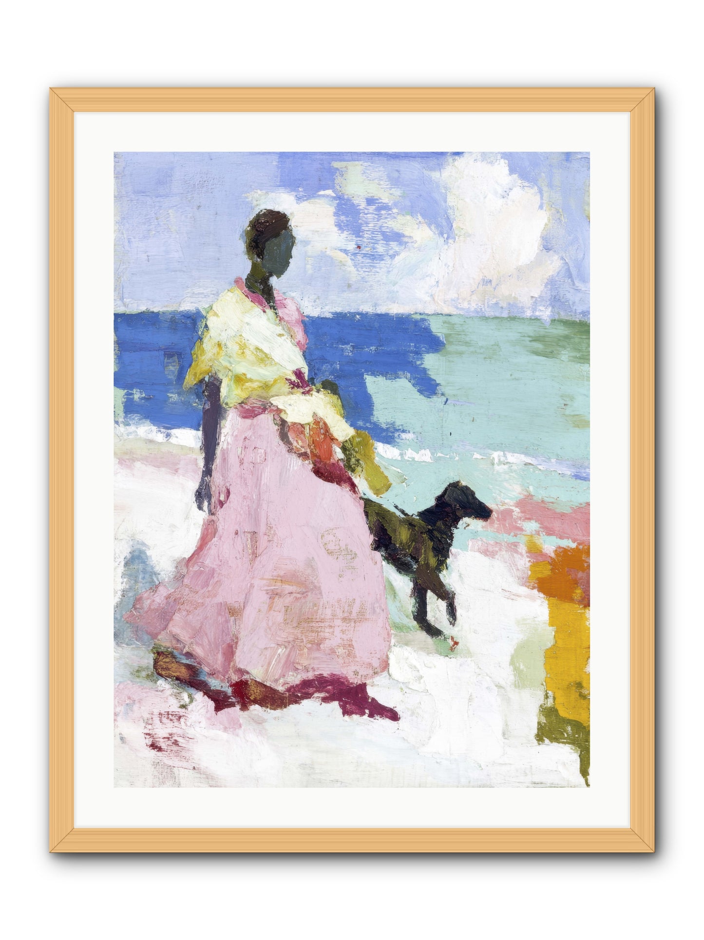 The sea's tender heart -- Framed Print - Natural 24x32
